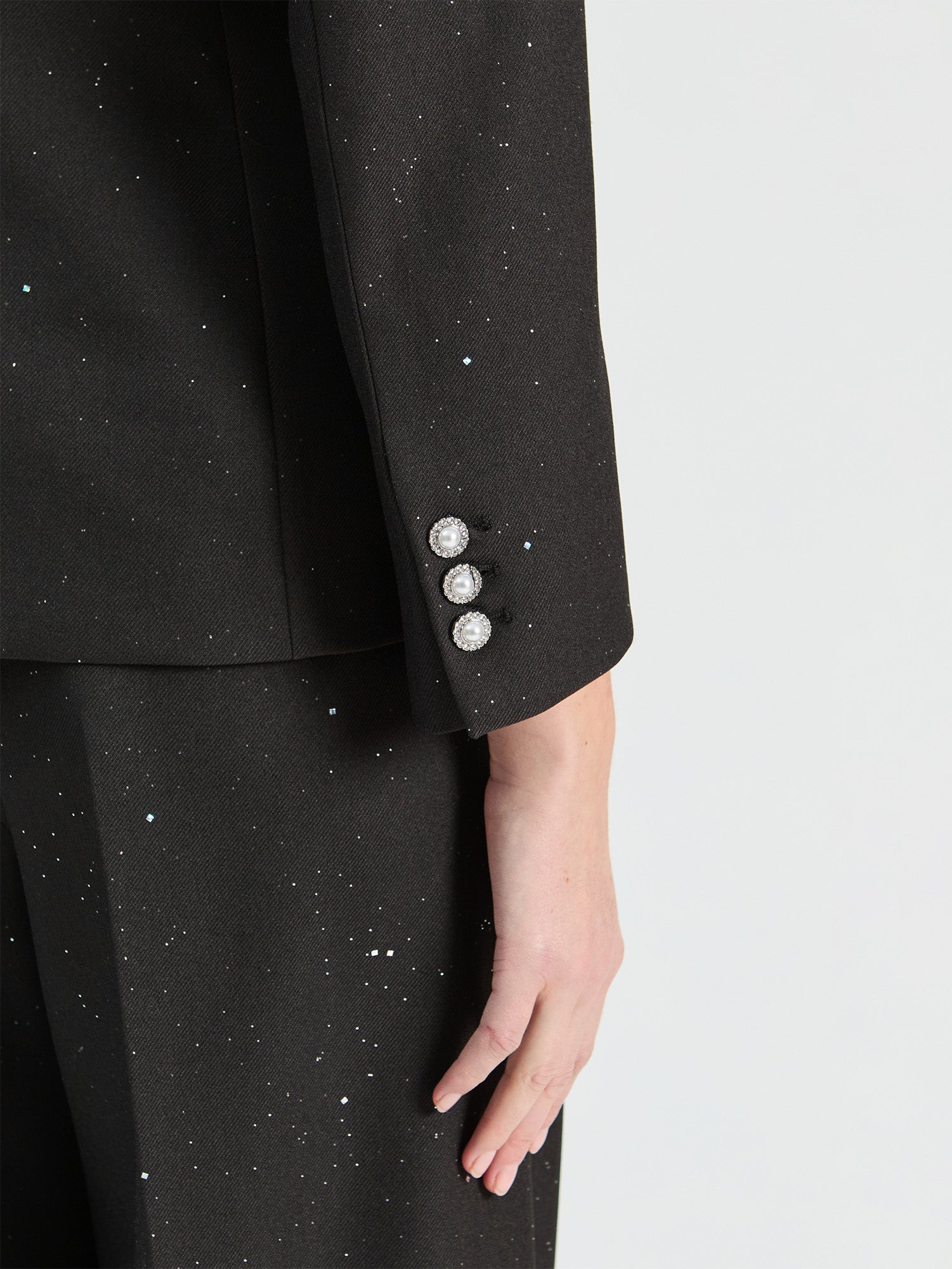 NAVY JACKET WITH SILVER MOTIFS