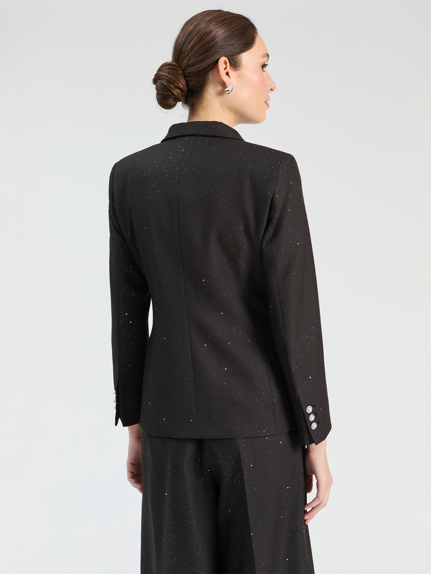 NAVY JACKET WITH SILVER MOTIFS