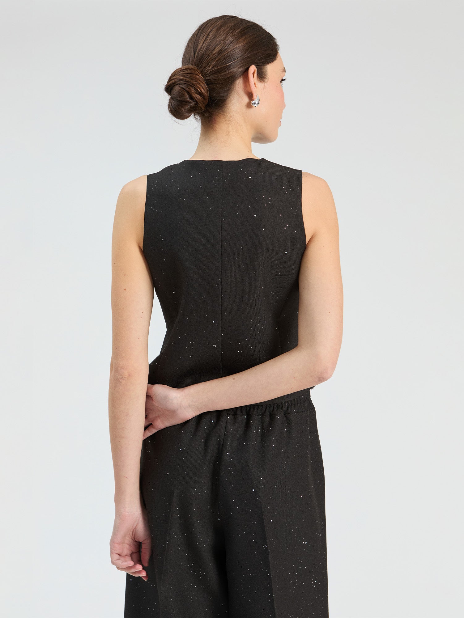 BLACK SEQUIN VEST