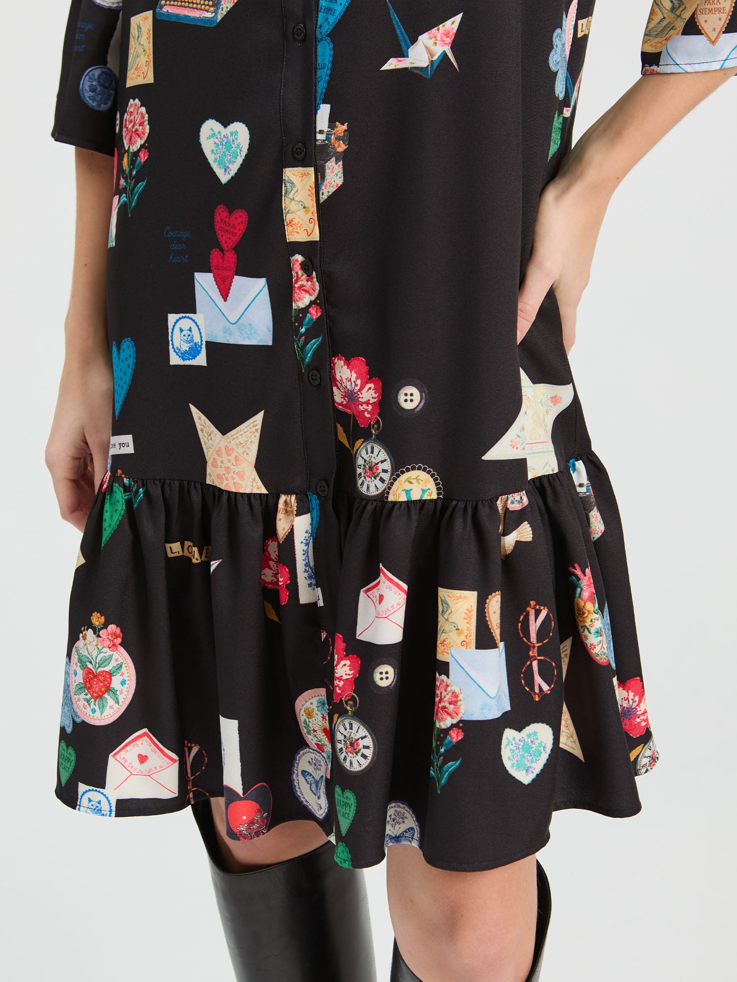 BLACK LOVE SHORT DRESS