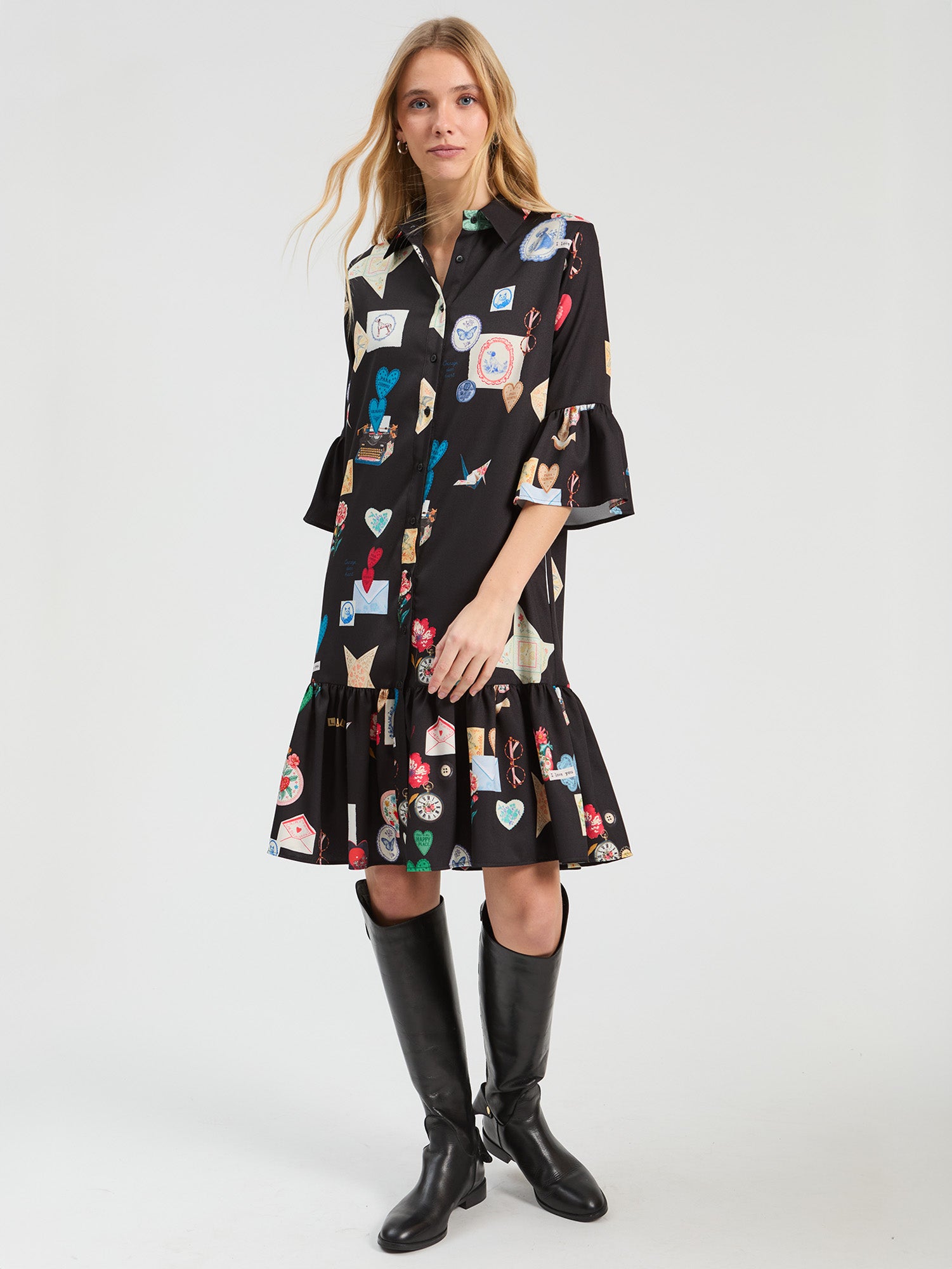 BLACK LOVE SHORT DRESS