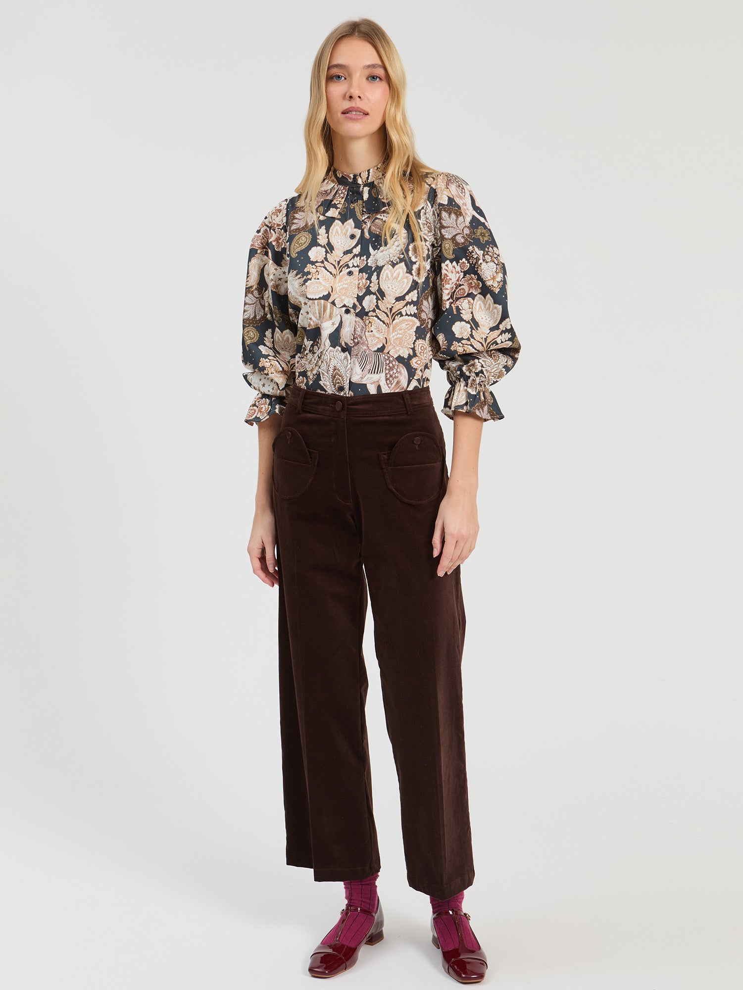 NAVY HORSE PRINT SHIRT