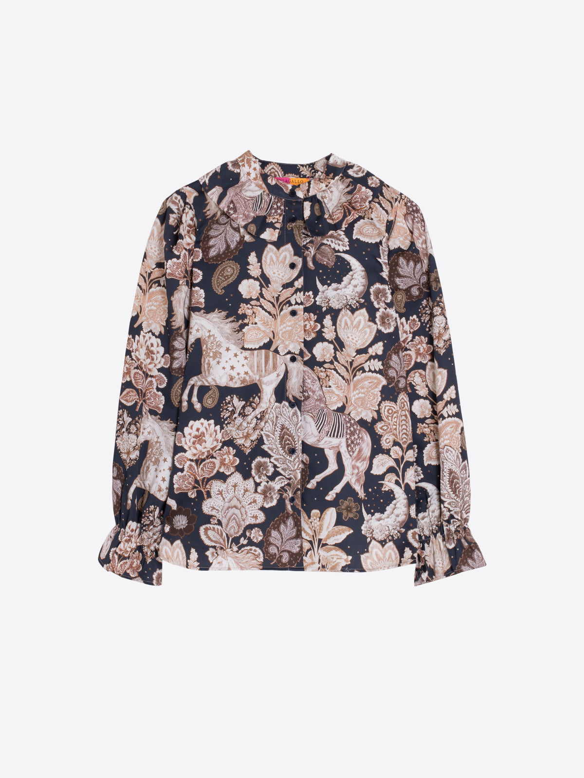NAVY HORSE PRINT SHIRT