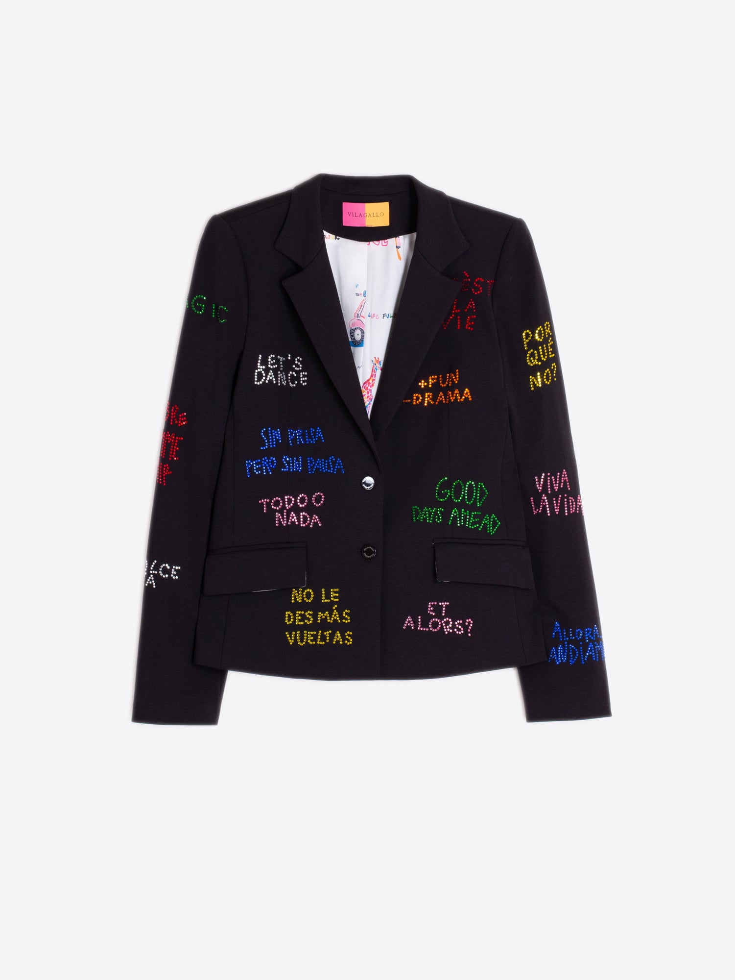 RHINESTONE PONTE ROMA JACKET
