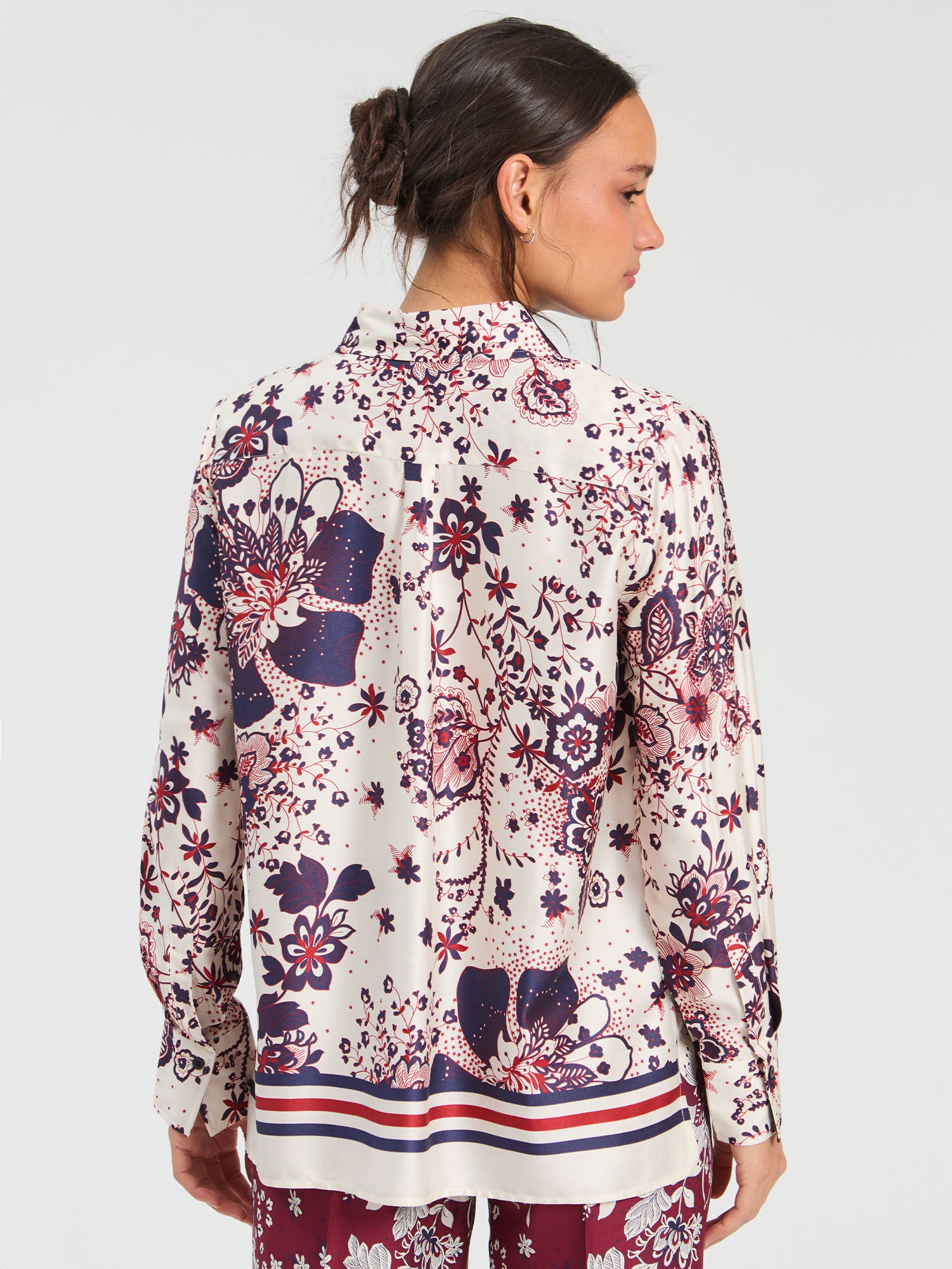 STAR FLOWER PRINT SHIRT ECRU
