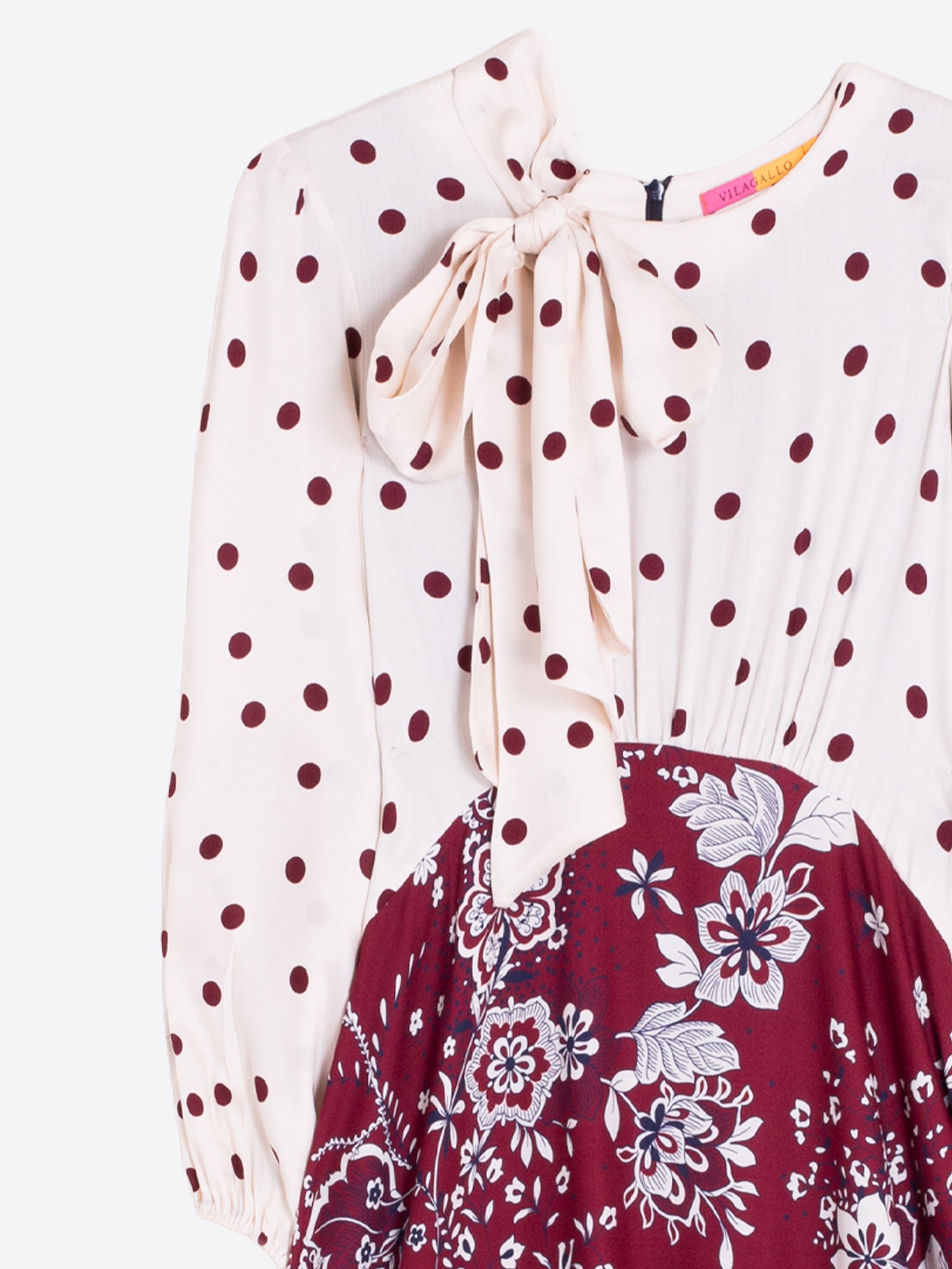 LONG BURGUNDY DRESS FLORAL STARS