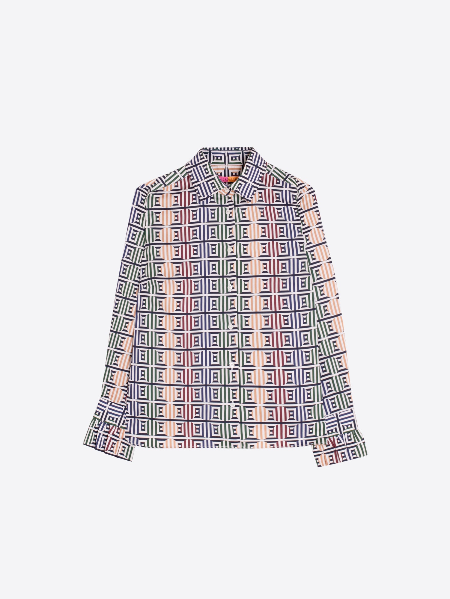 GEOMETRIC CIRCLE PRINT SHIRT