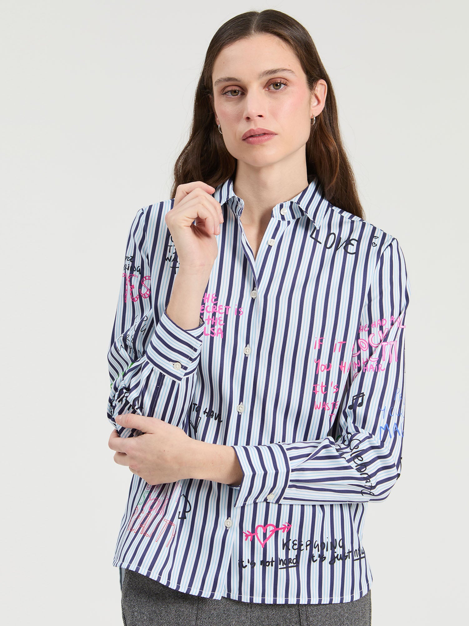 STRIPED SHIRT FERRIS WHEEL PRINT