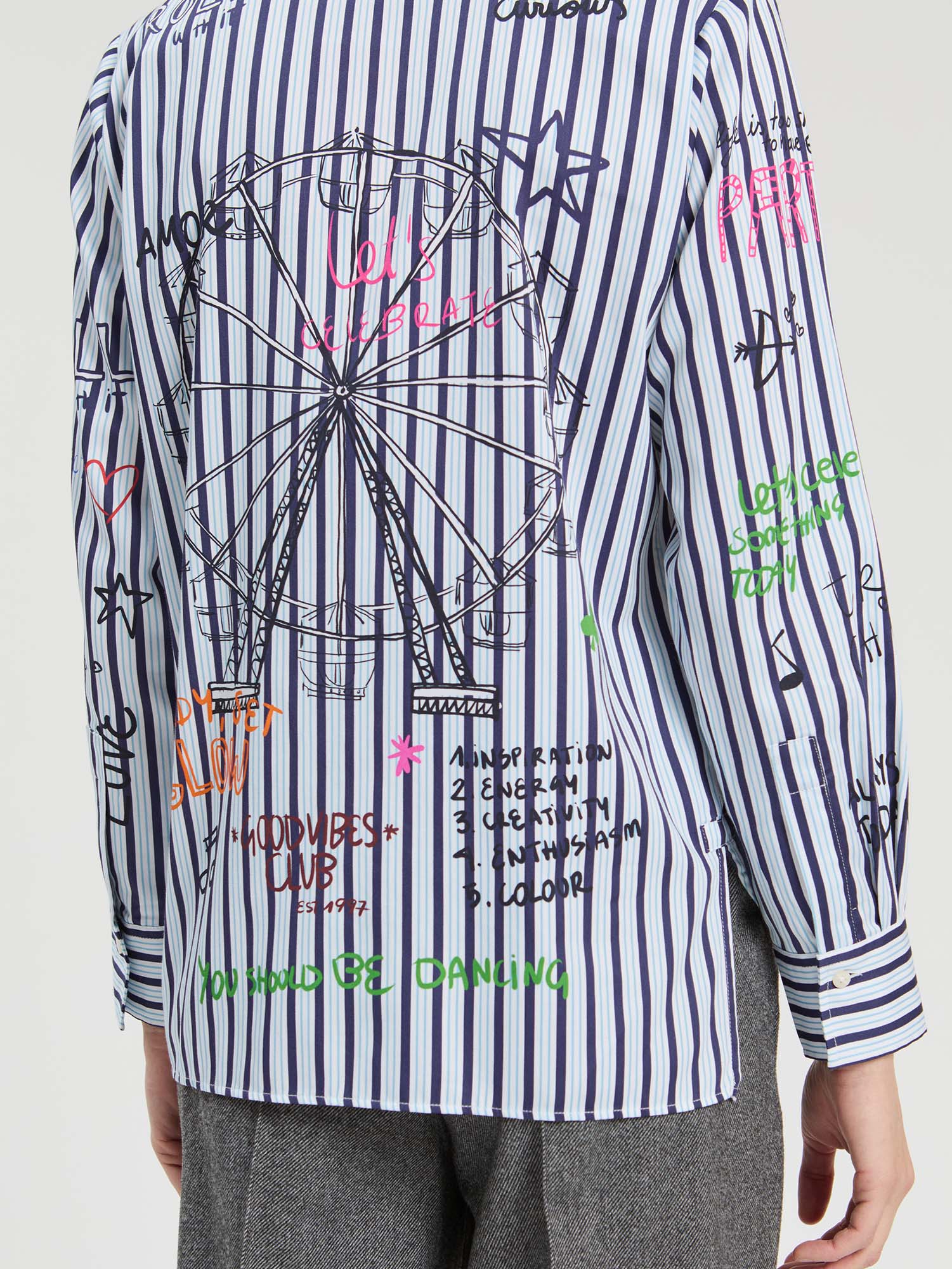 STRIPED SHIRT FERRIS WHEEL PRINT