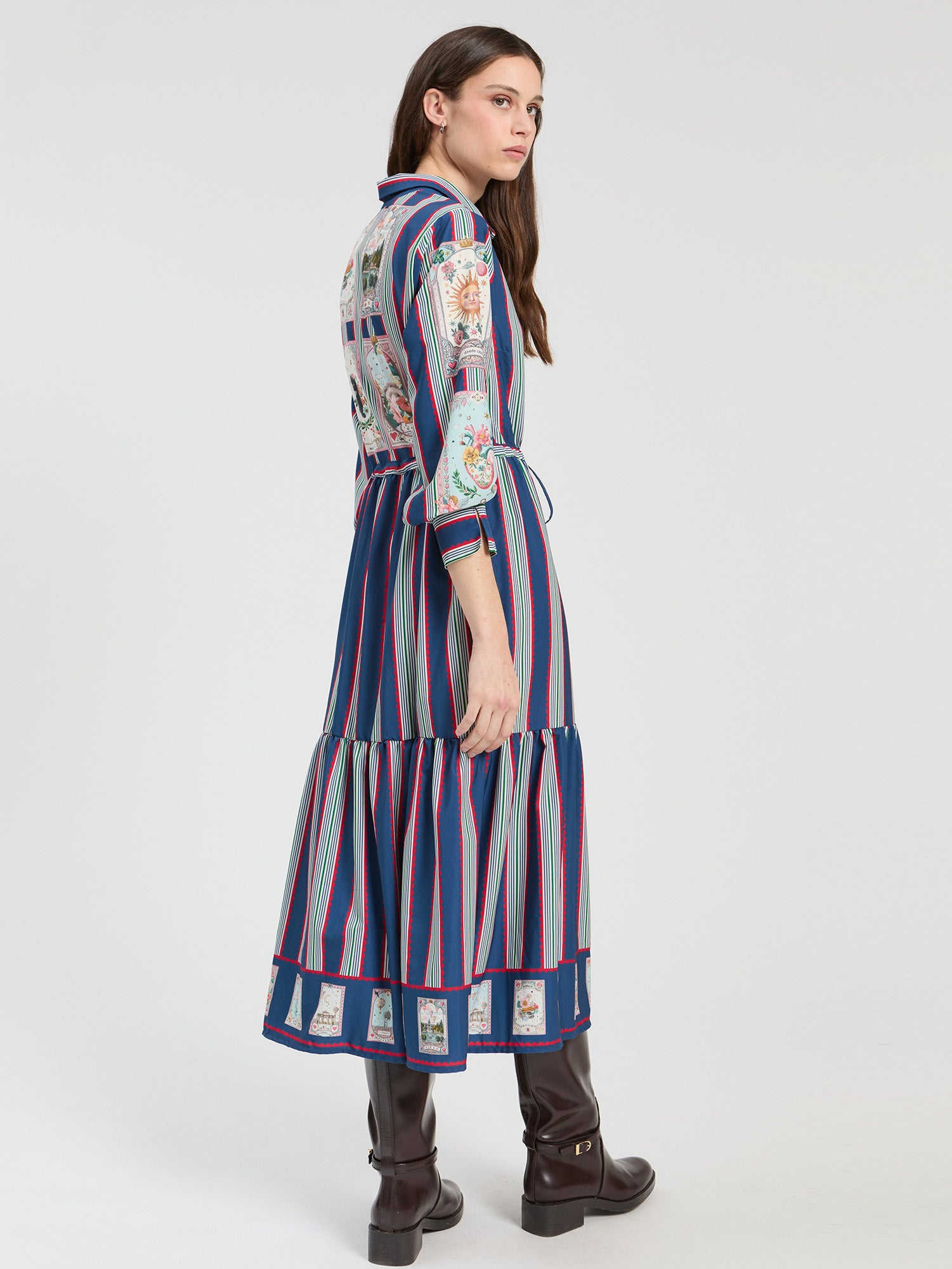 VESTIDO RAYAS Y CARTAS MADRID