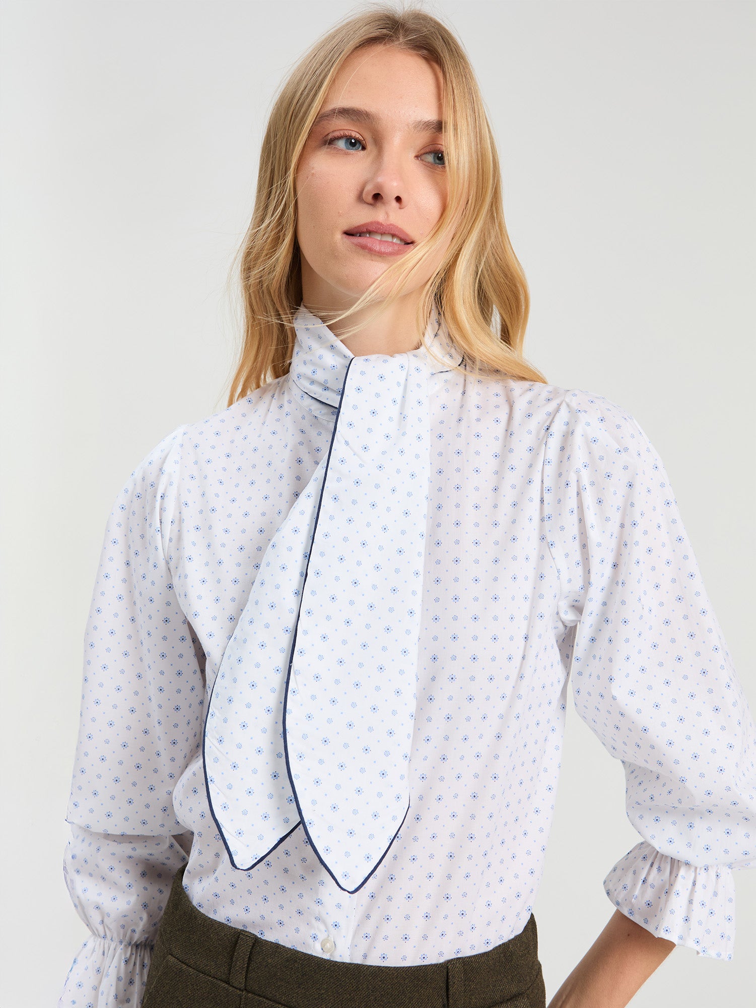 POLKA DOT BOW SHIRT