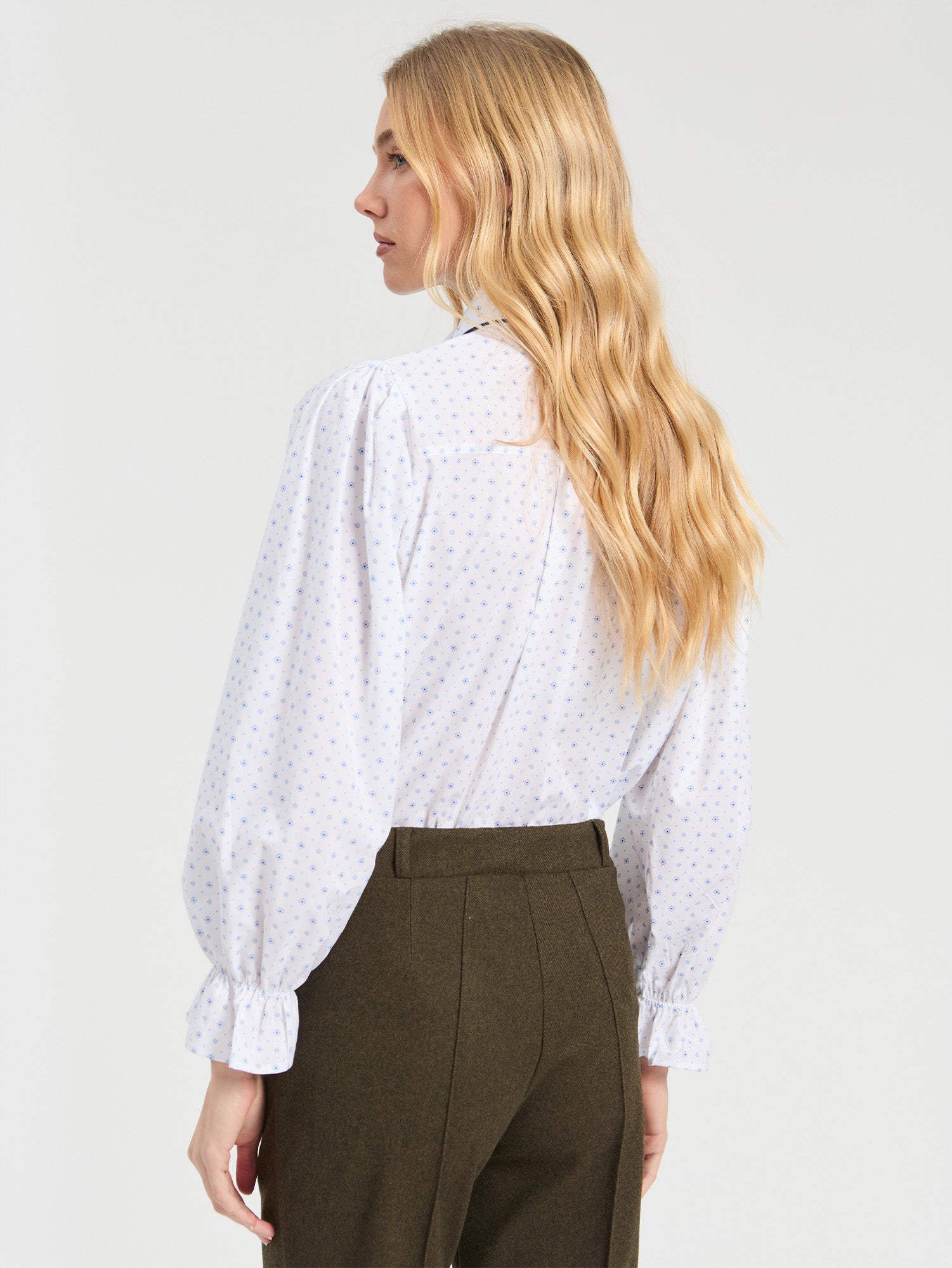 POLKA DOT BOW SHIRT