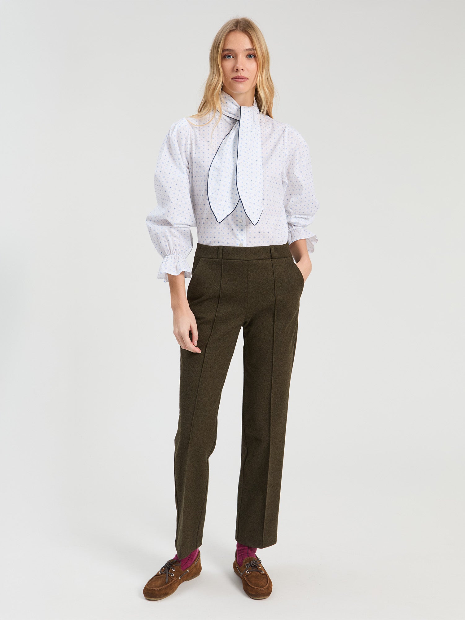 POLKA DOT BOW SHIRT
