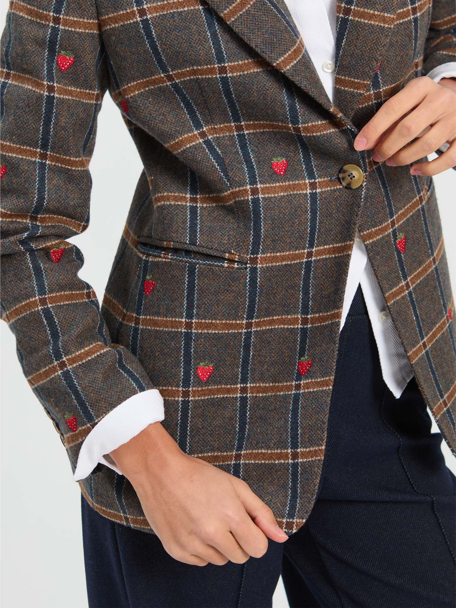 HERRINGBONE JACKET TOASTED GREEN