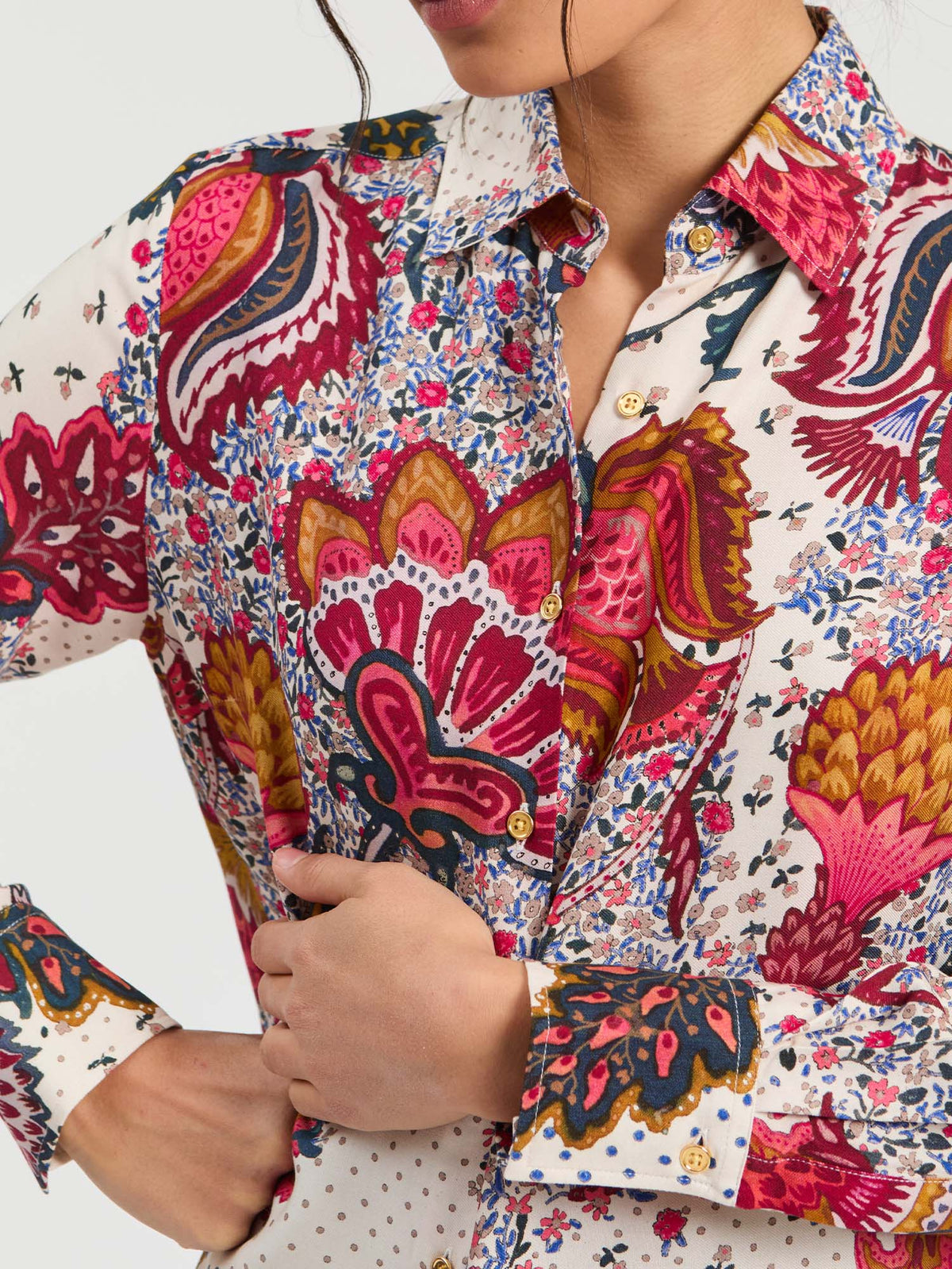 CAMISA ESTAMPADA PAISLEY FLORAL