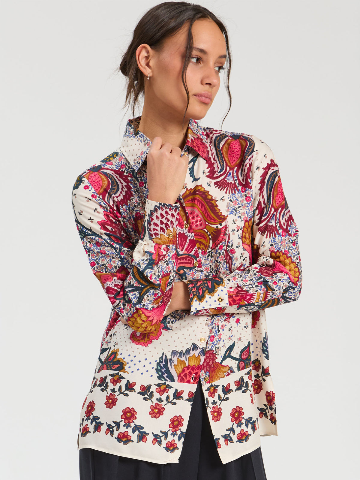 CAMISA ESTAMPADA PAISLEY FLORAL