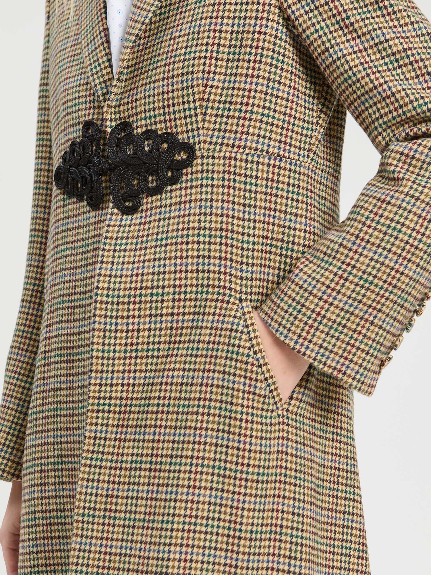HOUNDSTOOTH TOGGLE COAT