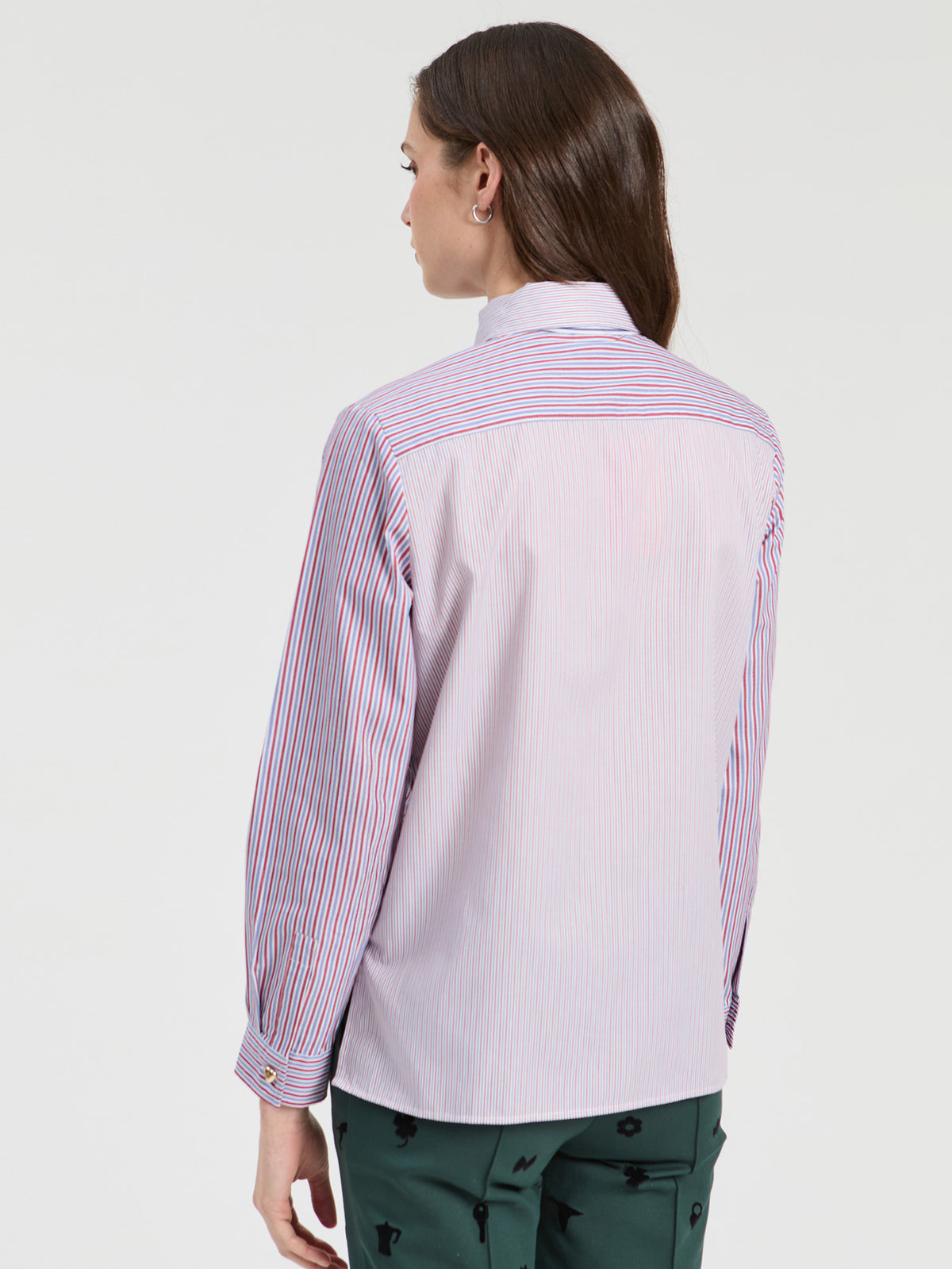 CAMISA BICOLOR DE RAYAS LAZO