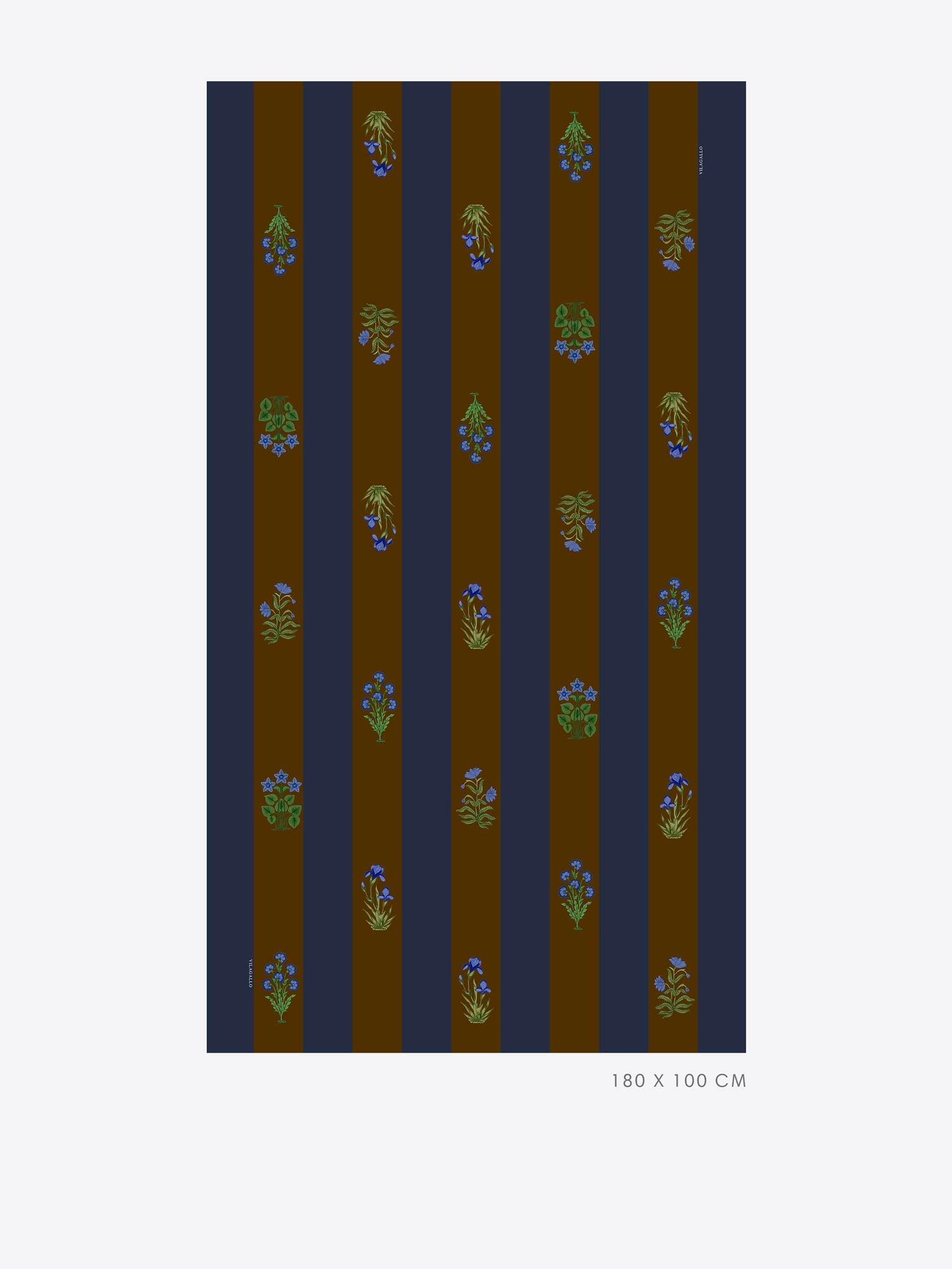 INDIAN FLOWER STRIPED SCARF