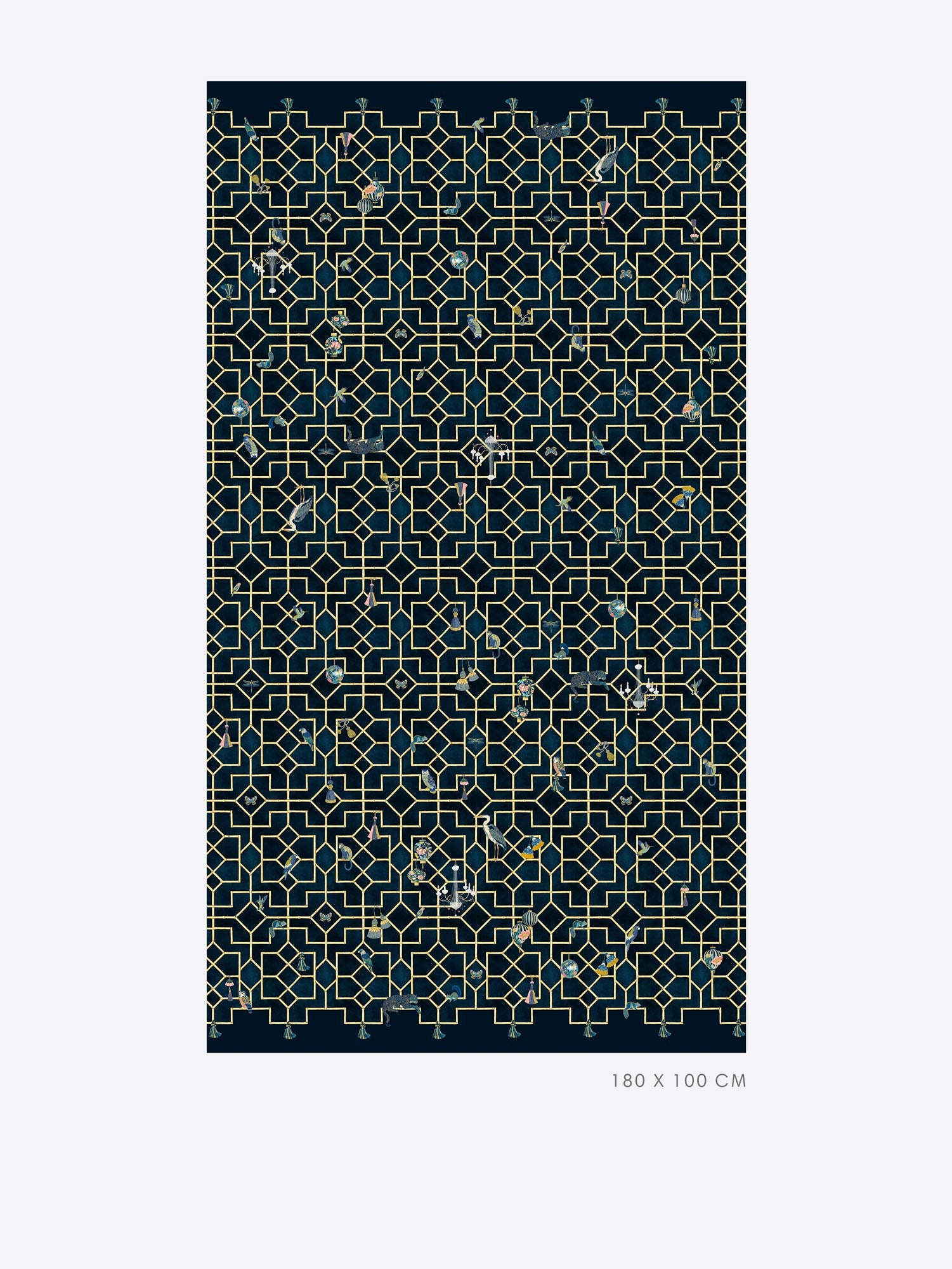 MARINE BAMBOO GEOMETRIC SCARF