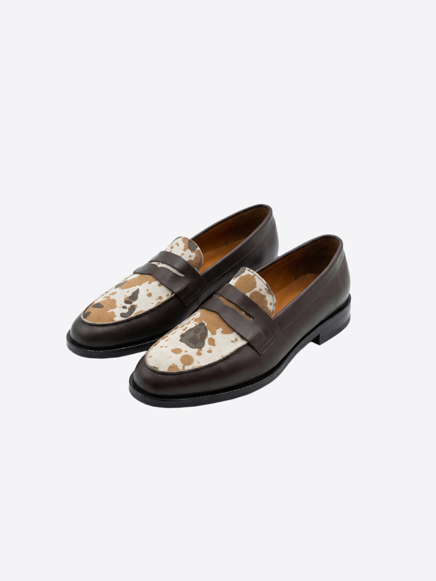 COW PRINT CAMEL LOAFER