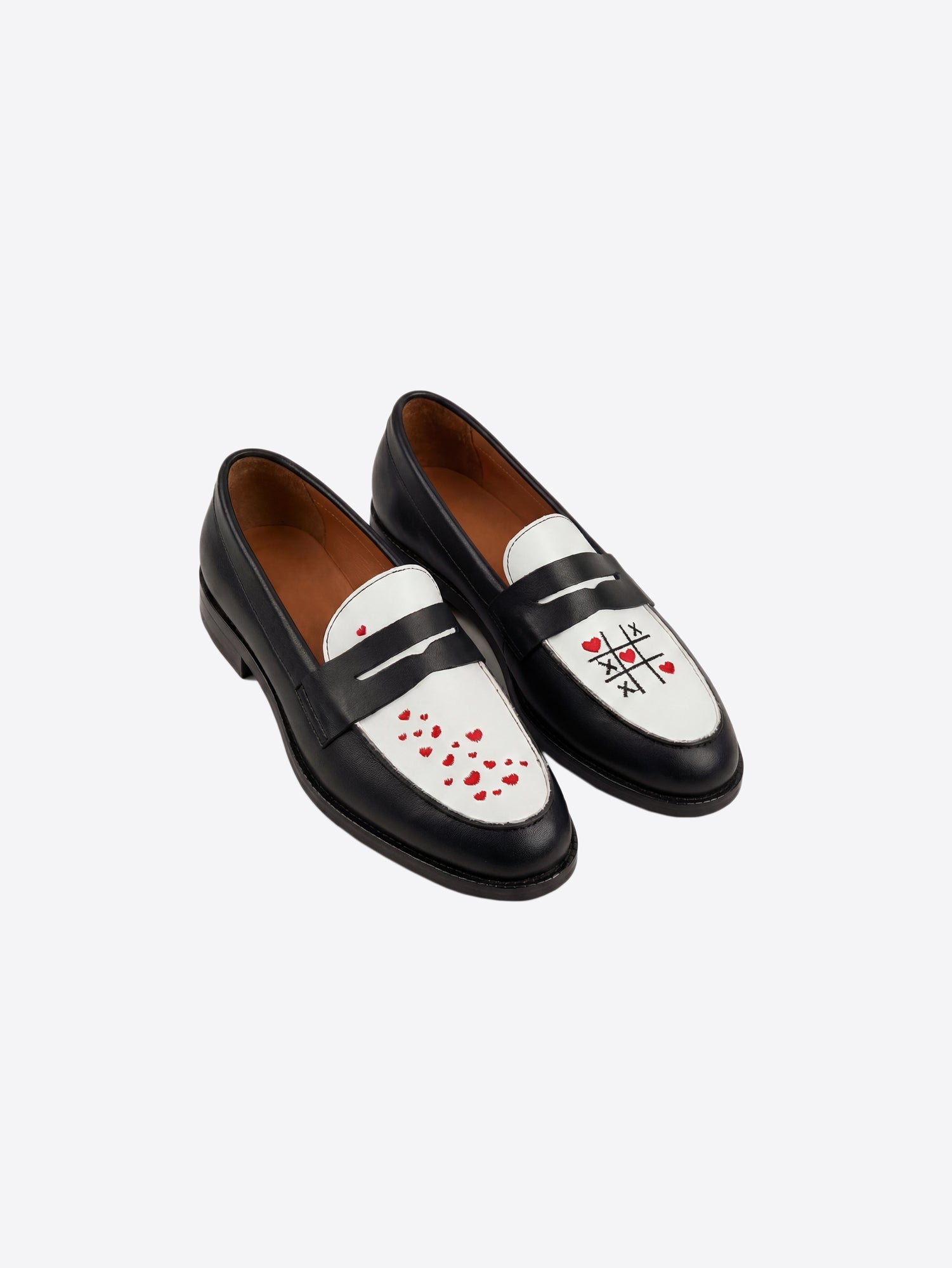 BLACK AND WHITE LOVE LOAFER