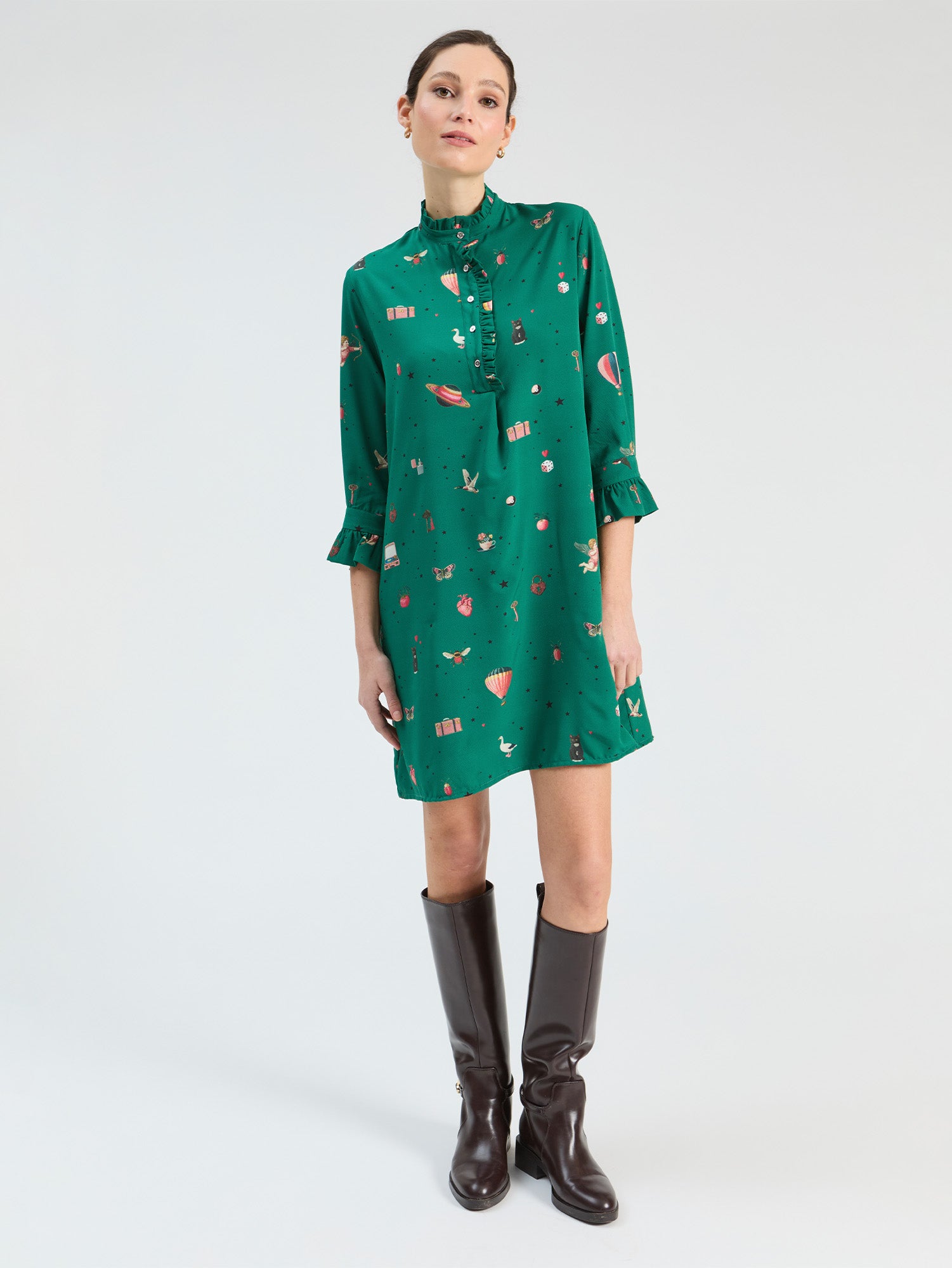 CUPID GREEN SHORT DRESS