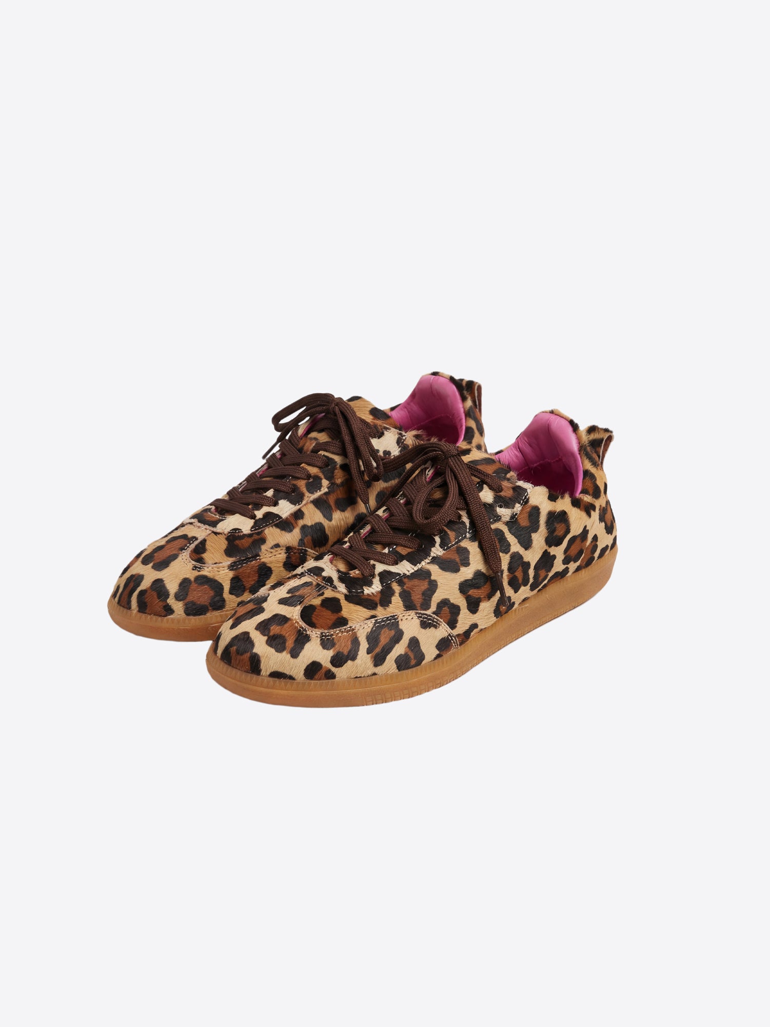 LEOPARD PRINT LEATHER SNEAKER
