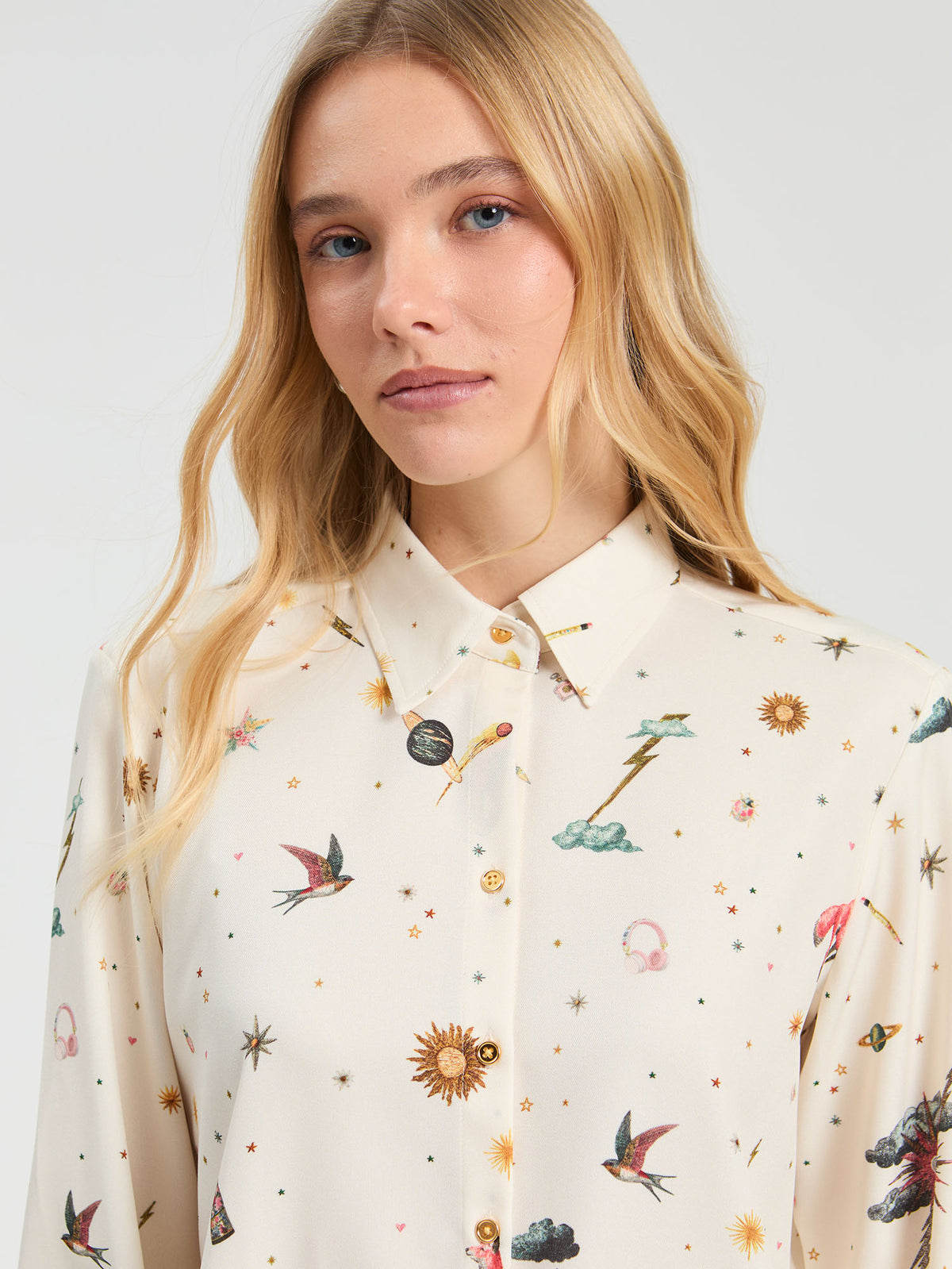 CAMISA SATEN CRUDO CONTELACIONES