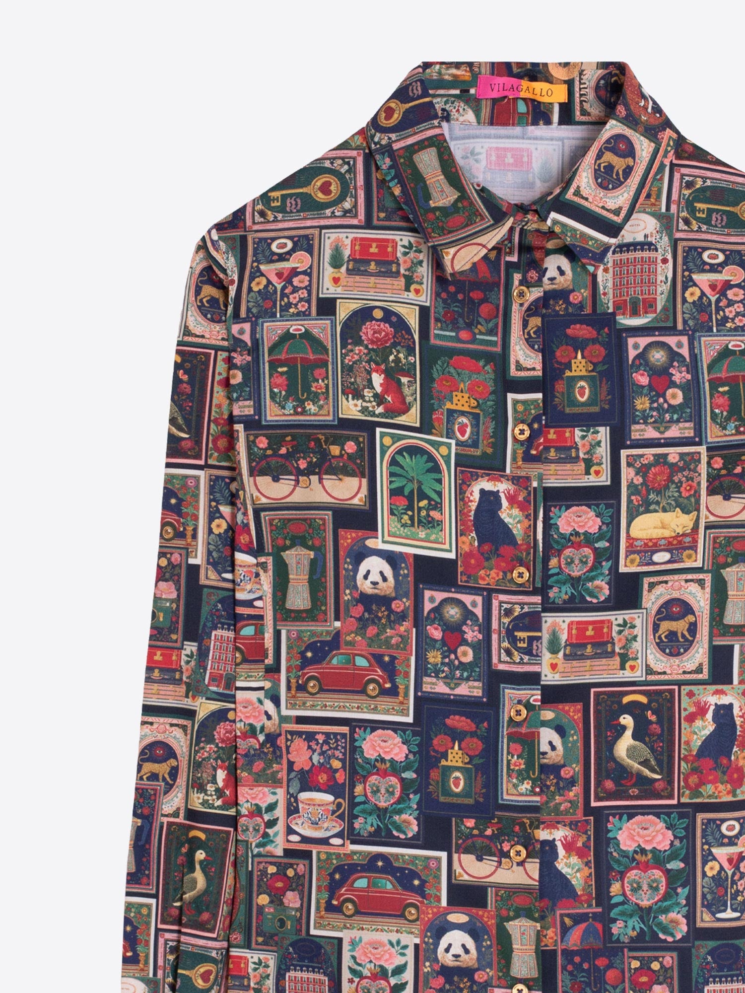 PRINTED POSTER SHIRT GREEN