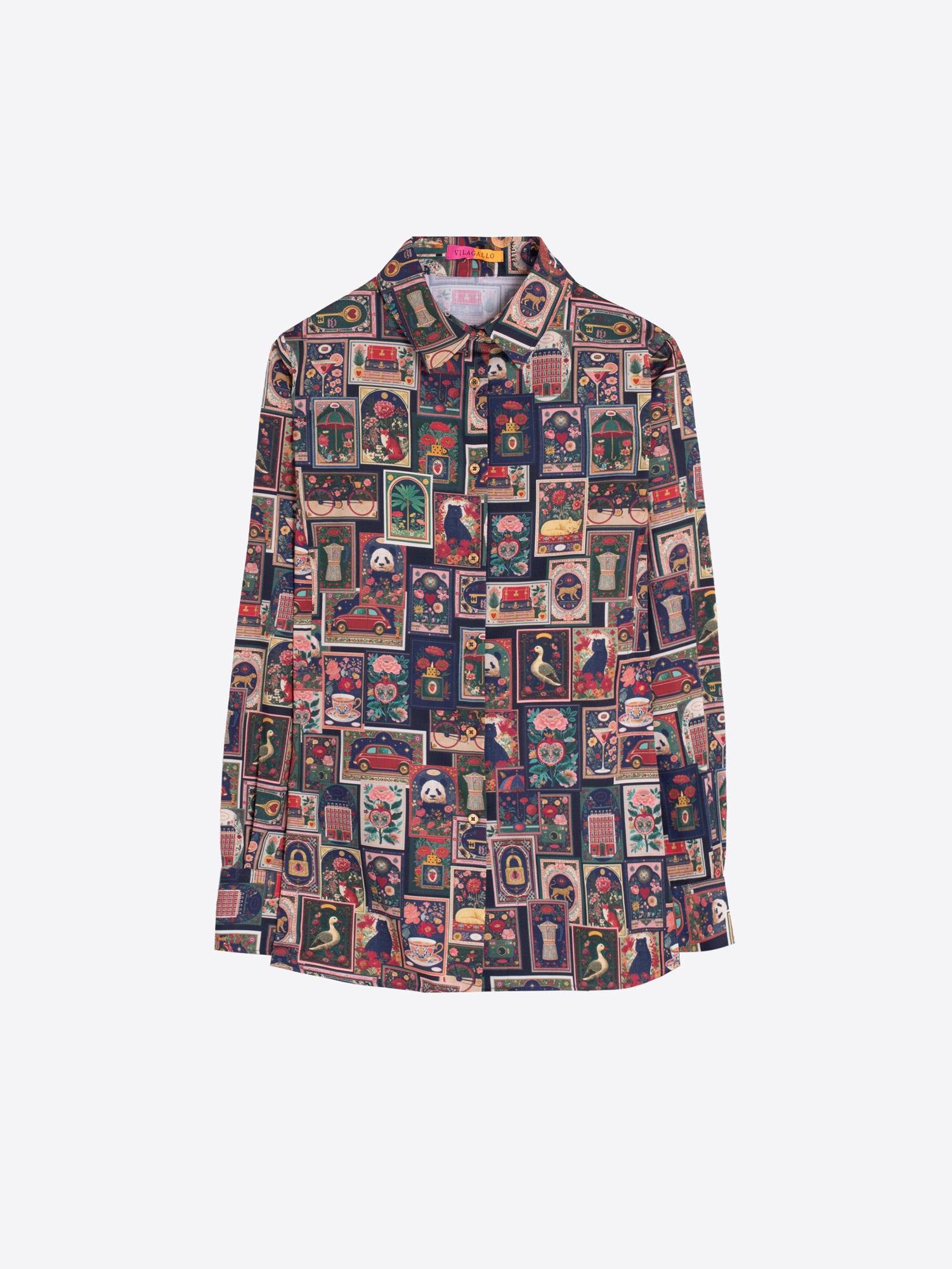 PRINTED POSTER SHIRT GREEN