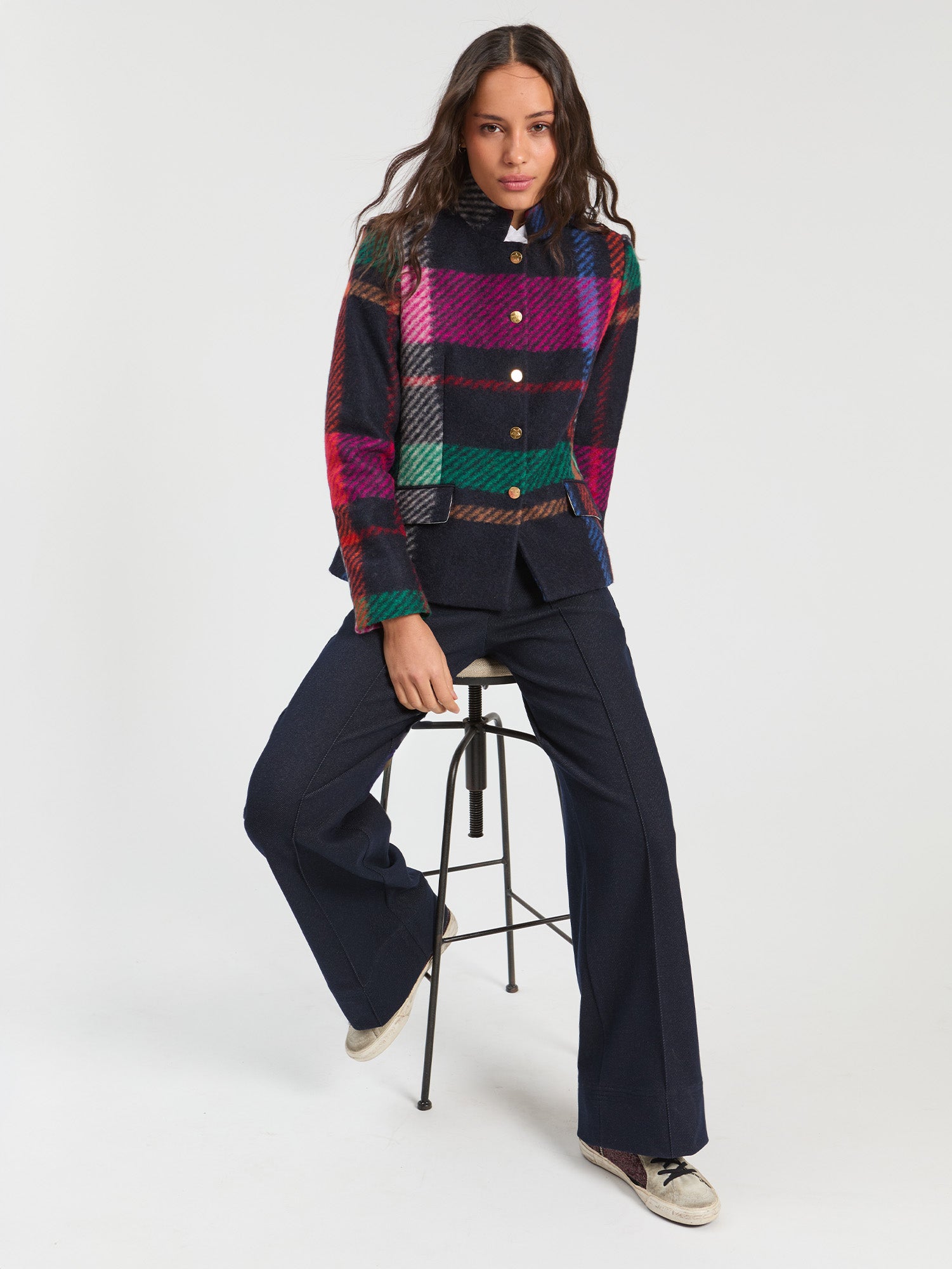 PLAID XL MULTICOLOR WOOL JACKET