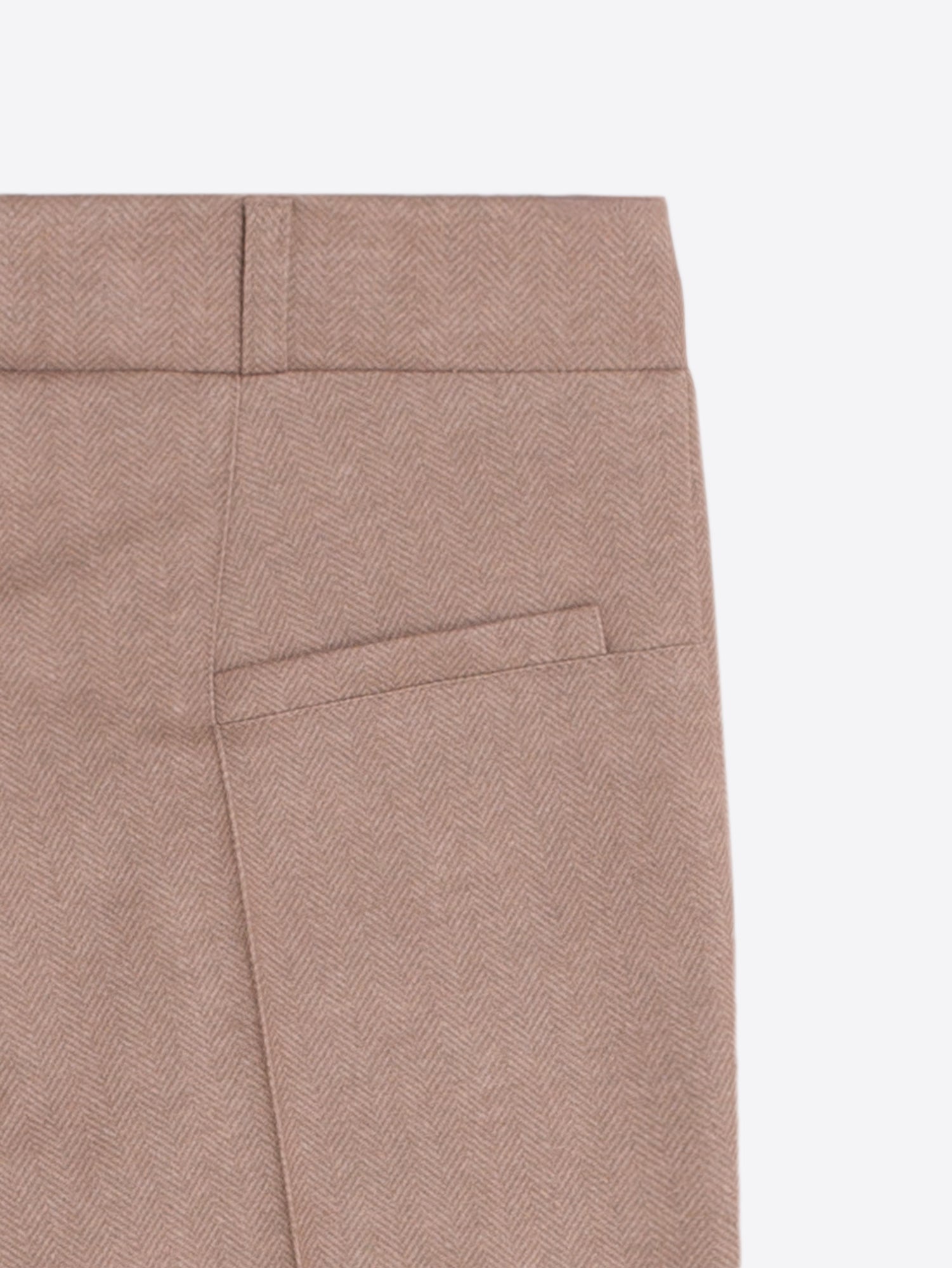 HERRINGBONE BEIGE TROUSERS