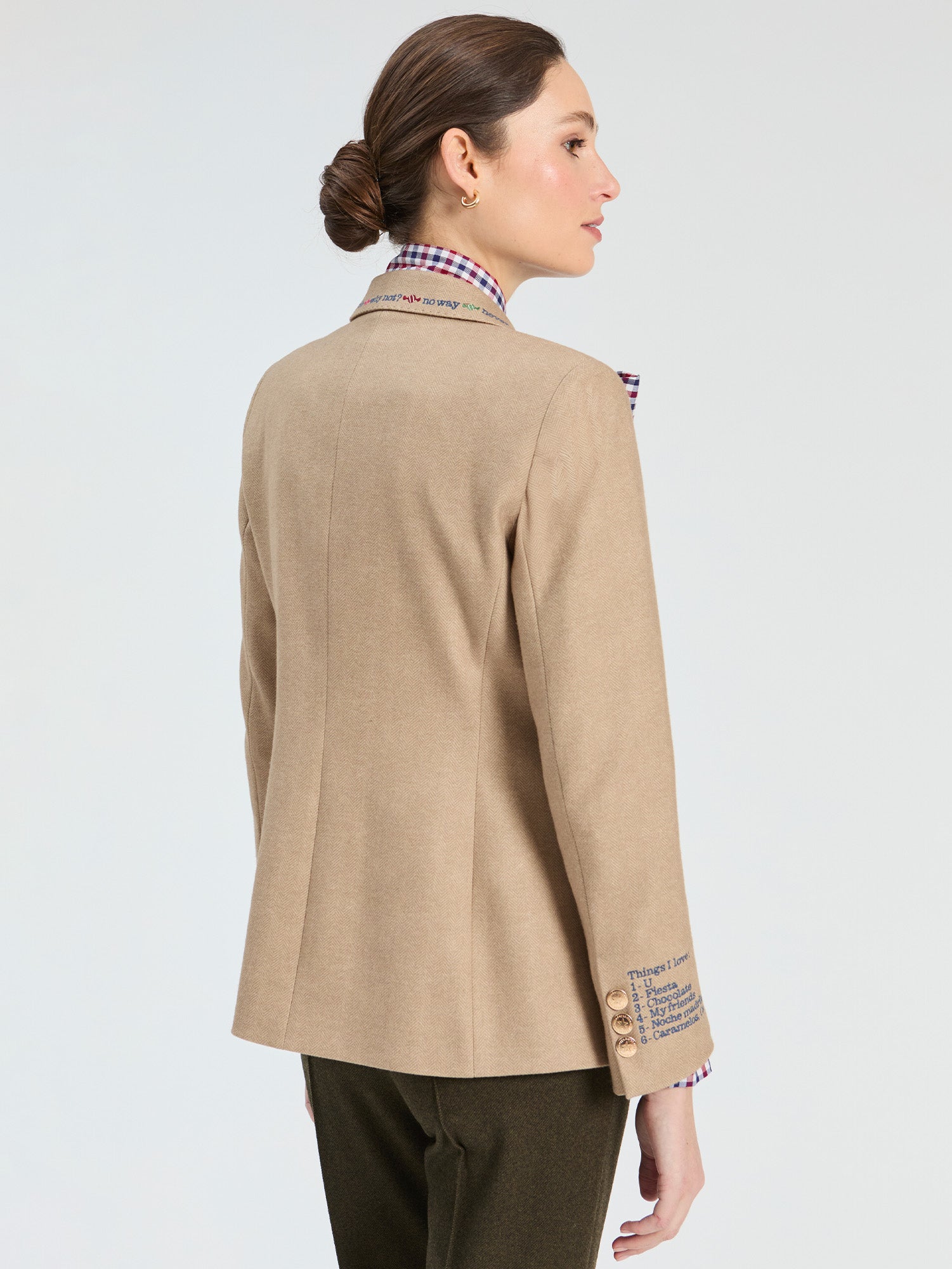 BEIGE HERRINGBONE JACKET