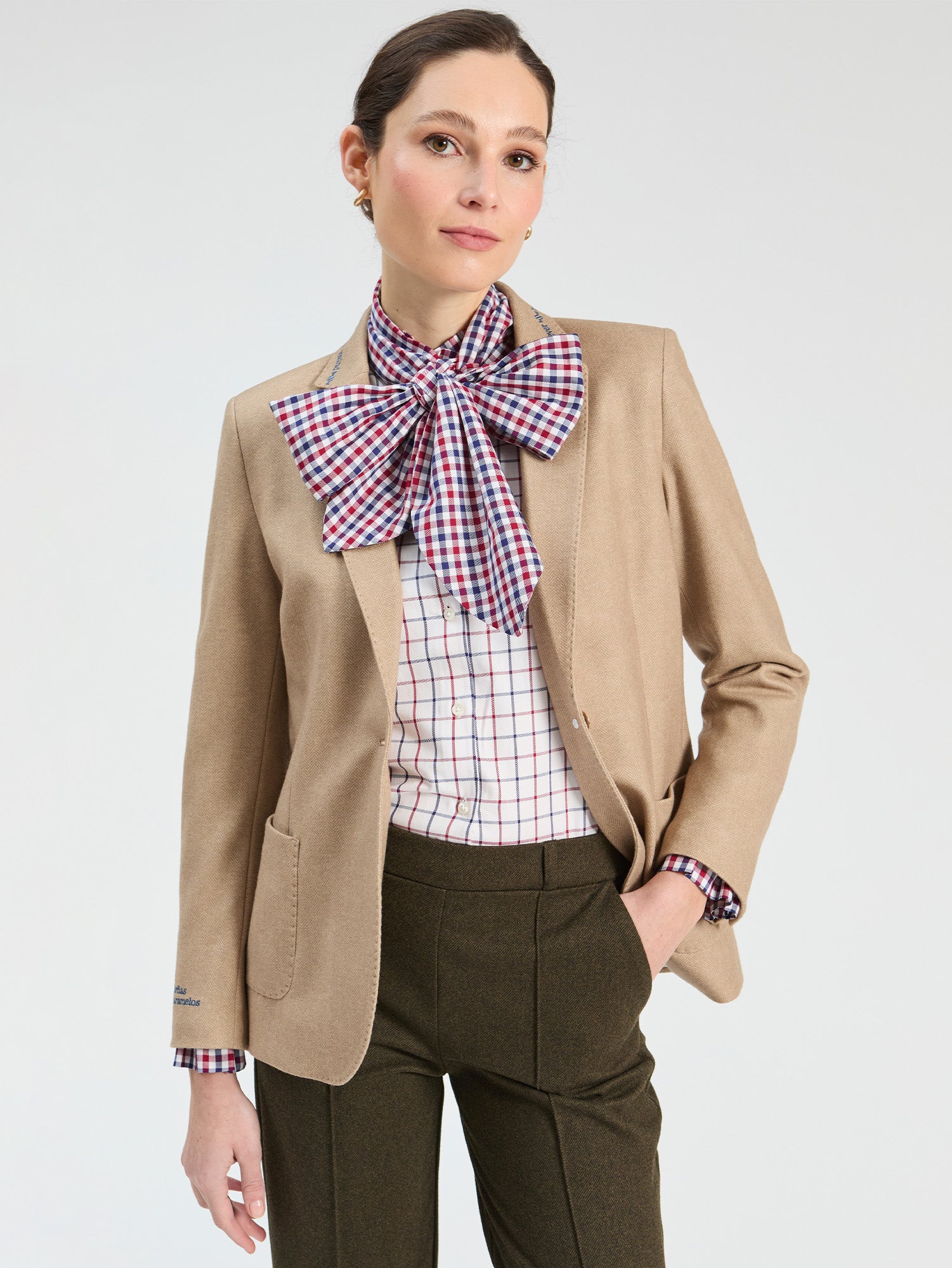 BEIGE HERRINGBONE JACKET