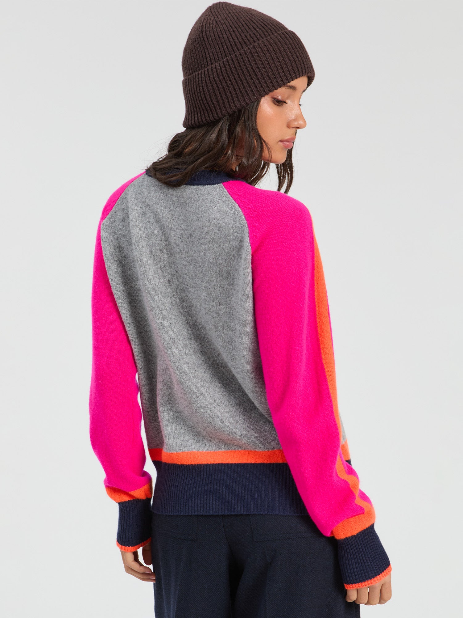 GREY COLOUR BLOCK JERSEY