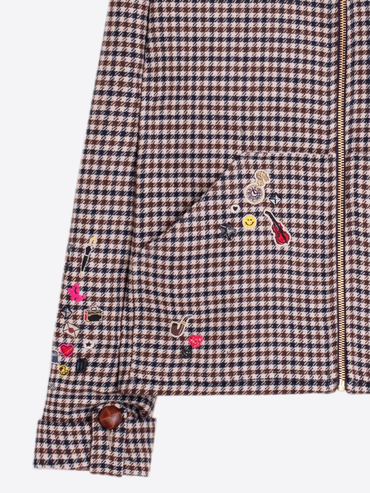 CHAQUETA PATA DE GALLO BORDADO SHERLOCK