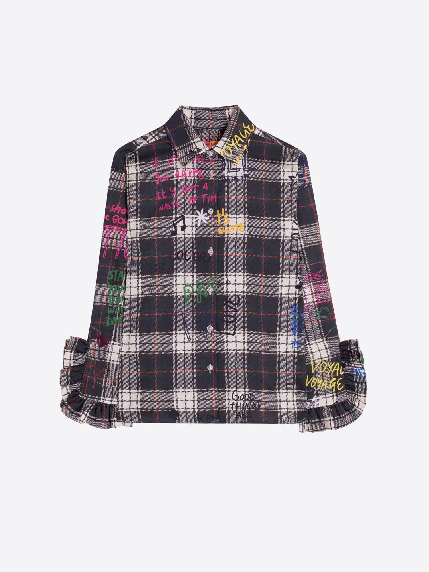 GRAFFITI PLAID SHIRT
