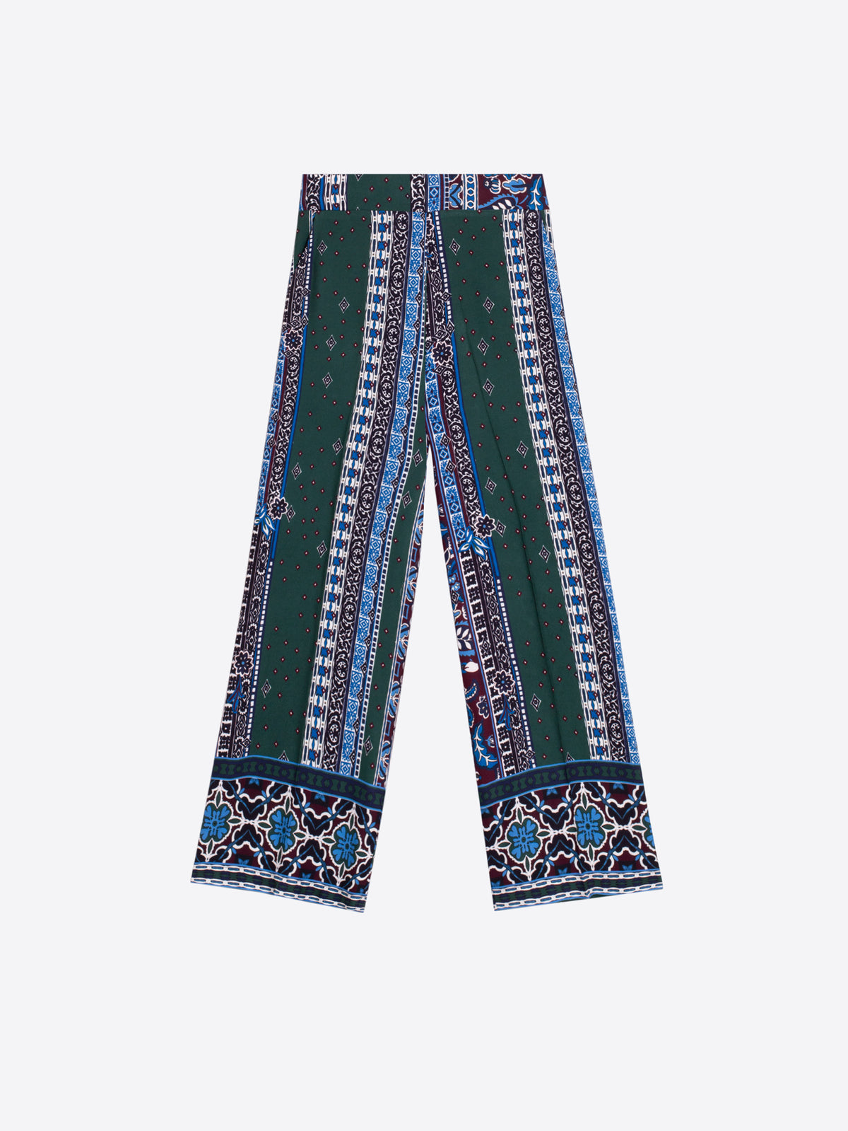 BORDER AND FLOWER TROUSERS