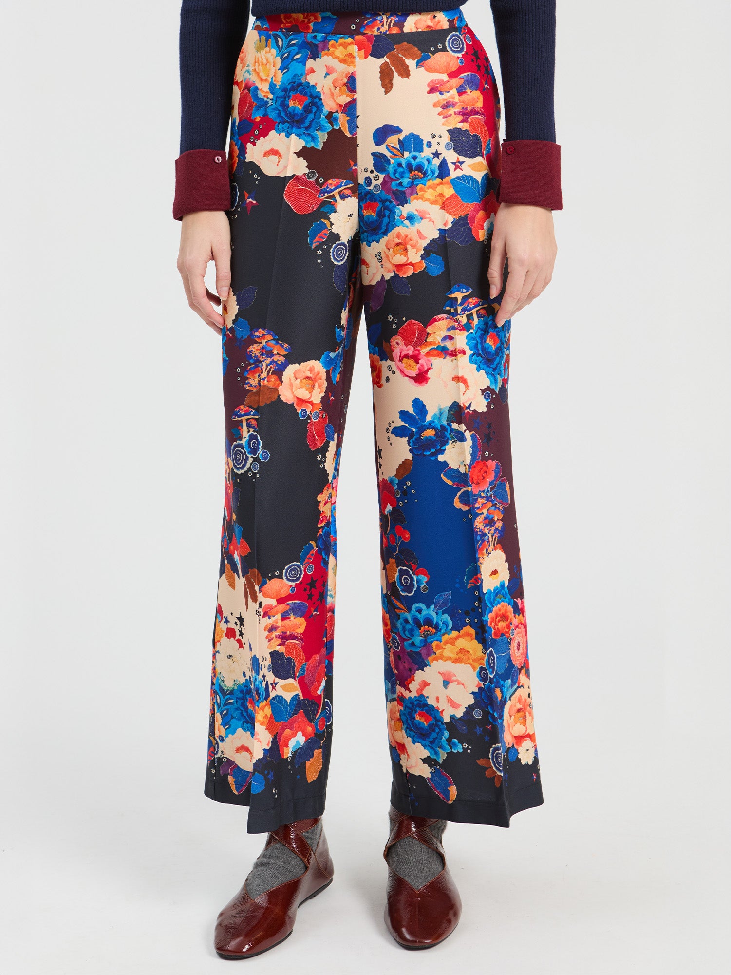 FLOWER AND MUSHROOM TROUSERS