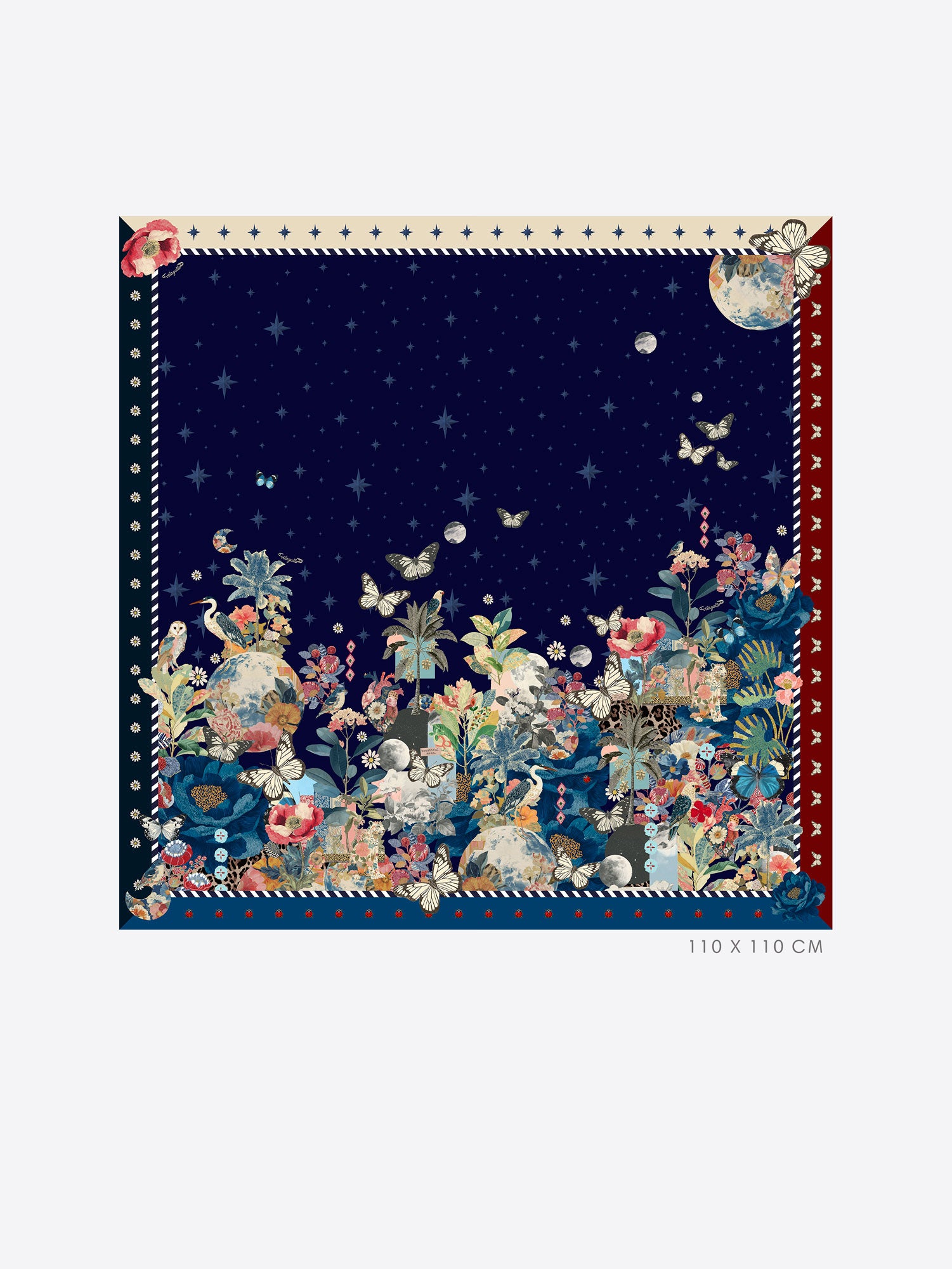 SILK COLLAGE SCARF