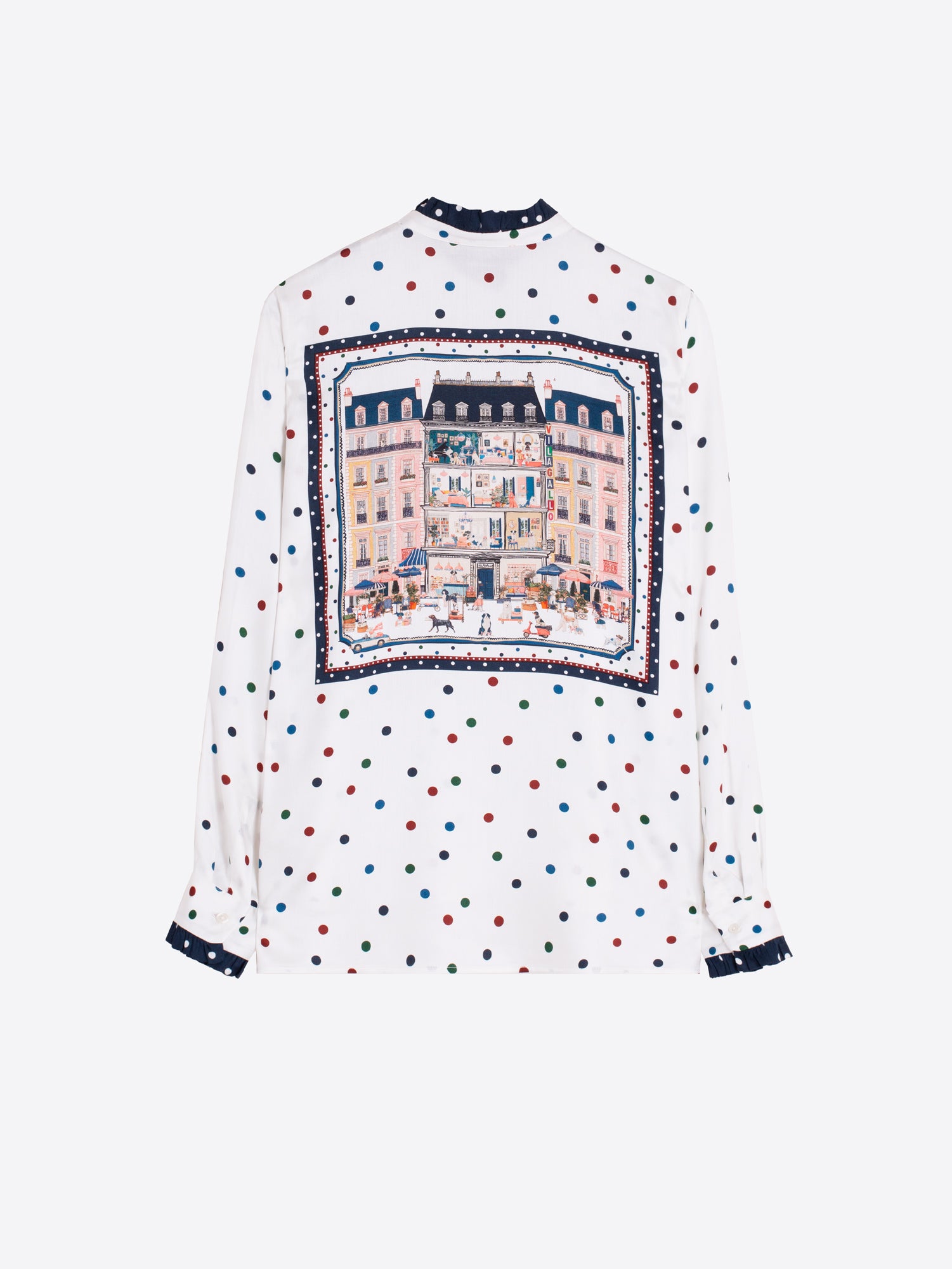 WHITE POLKA DOT SHIRT HOTEL VILAGALLO