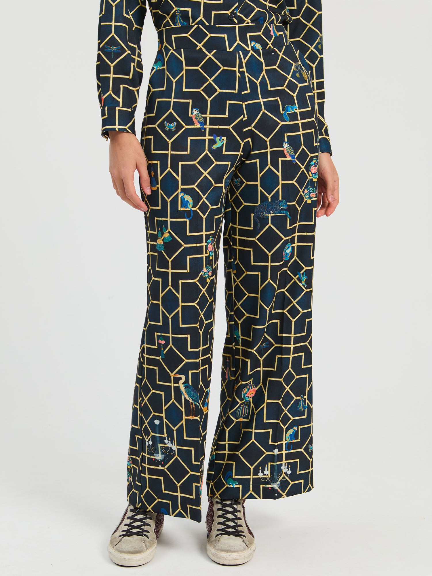 NAVY BAMBOO PANTS