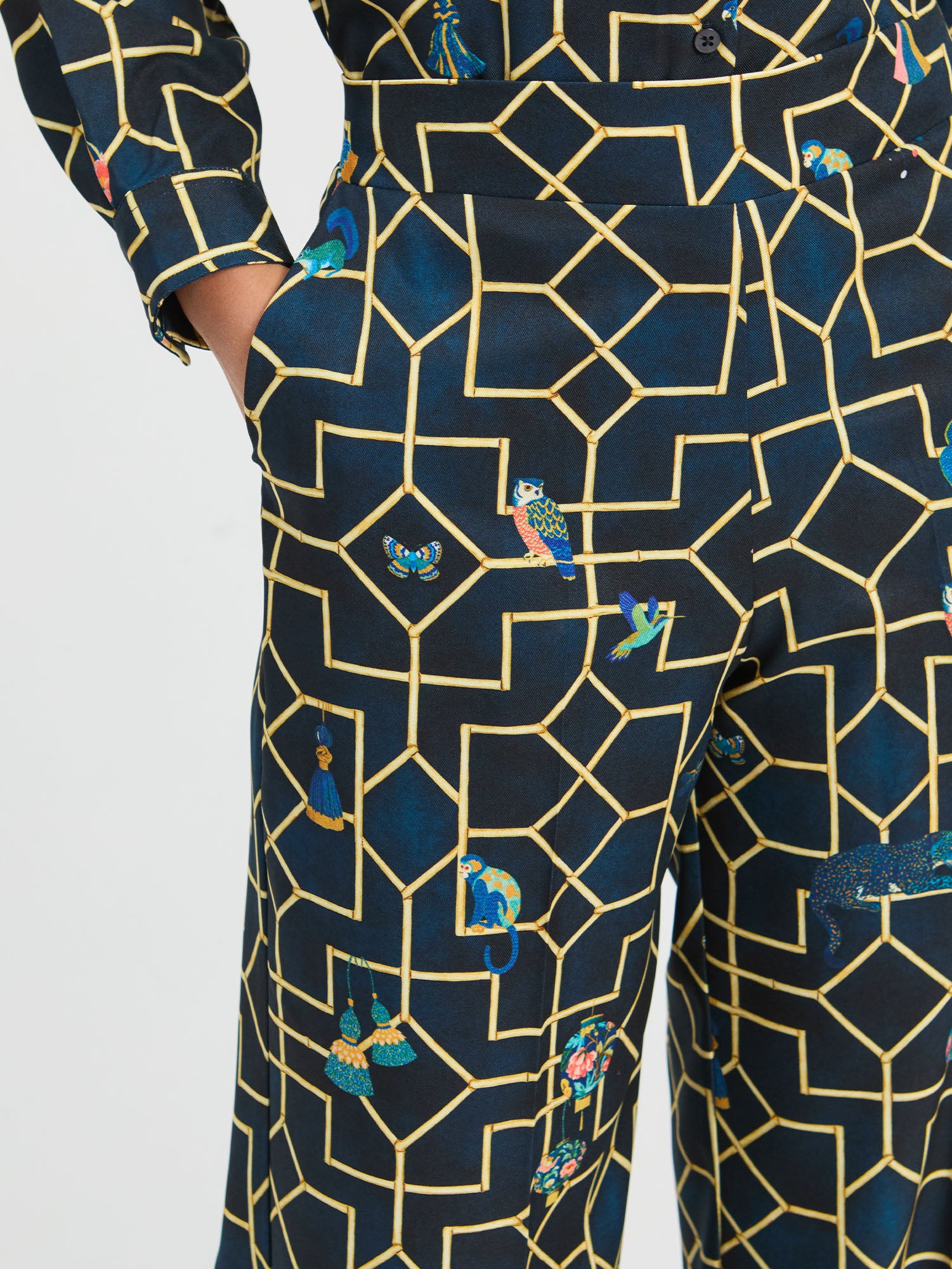 NAVY BAMBOO PANTS