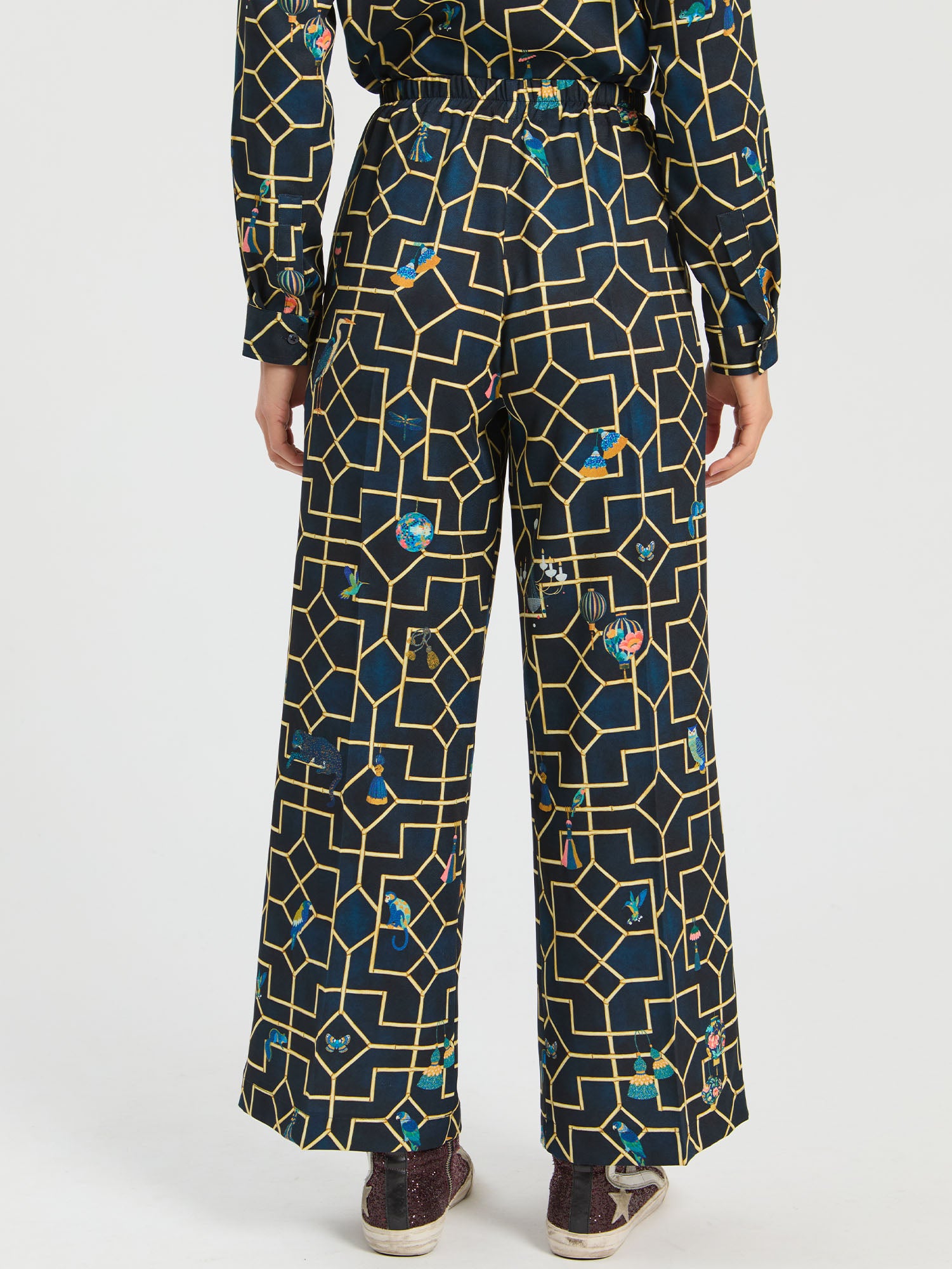 NAVY BAMBOO PANTS