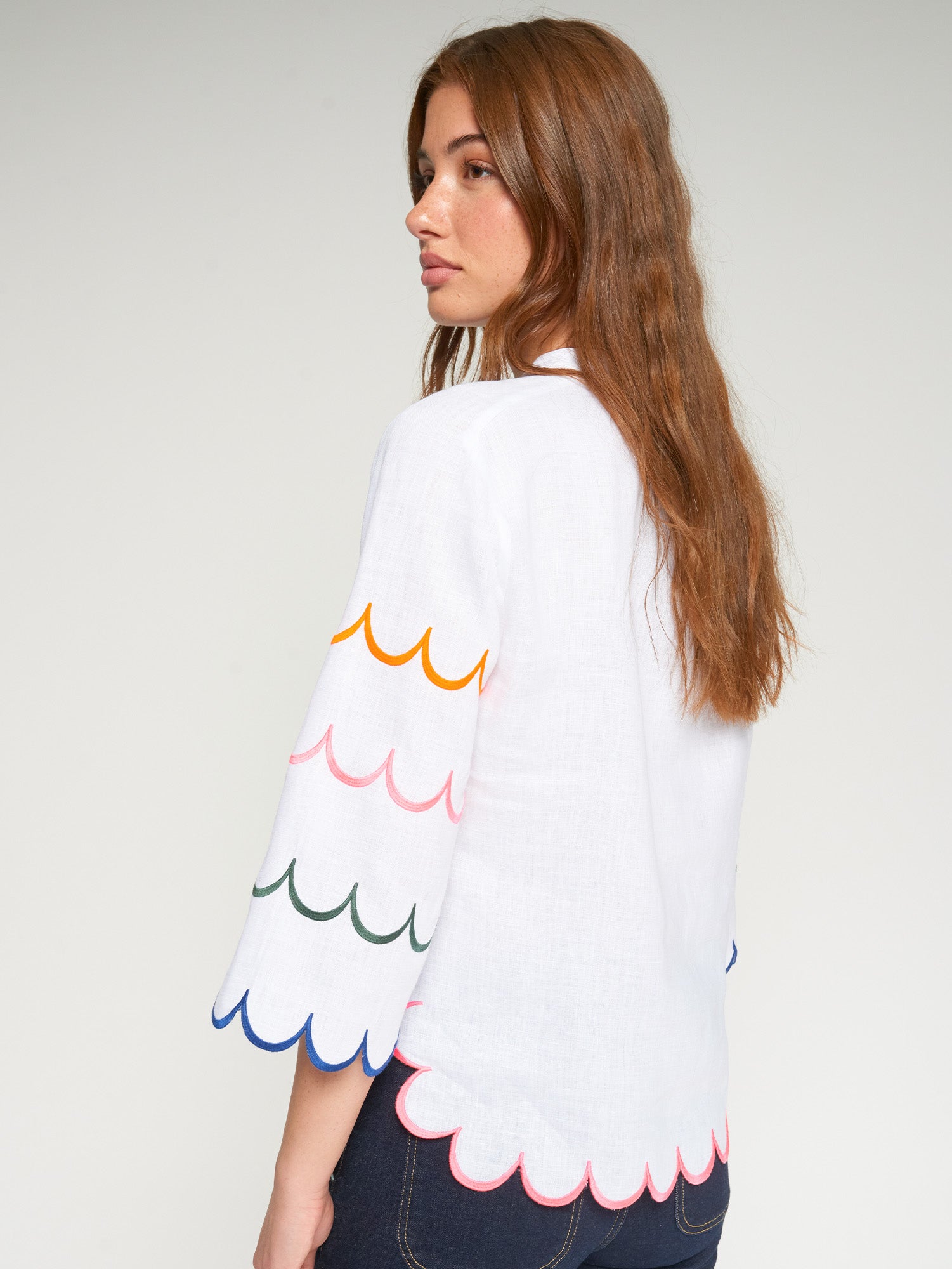 CAMISA BLANCA ONDULINA MULTICOLOR