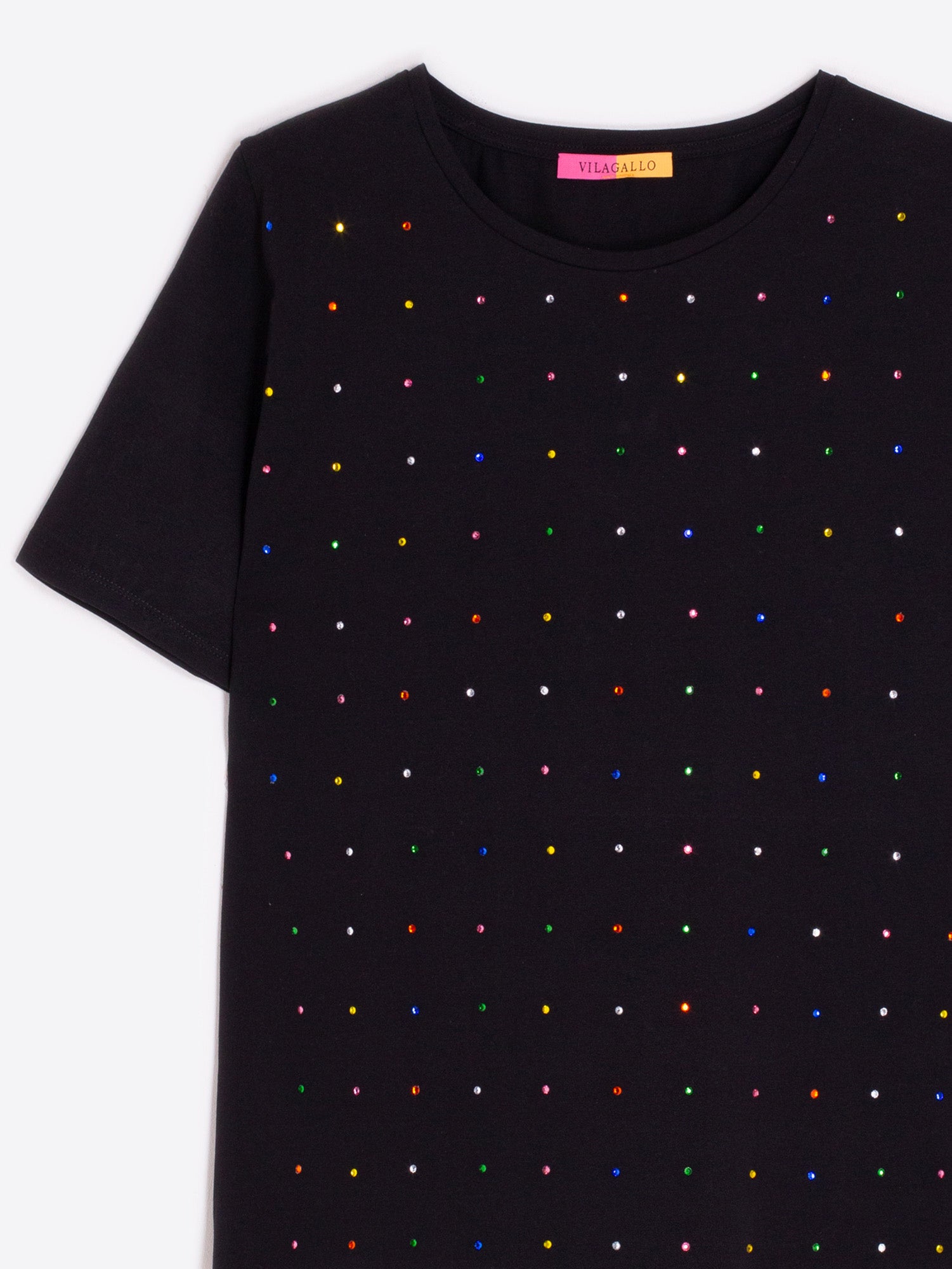 CAMISETA NEGRA MULTICOLOR