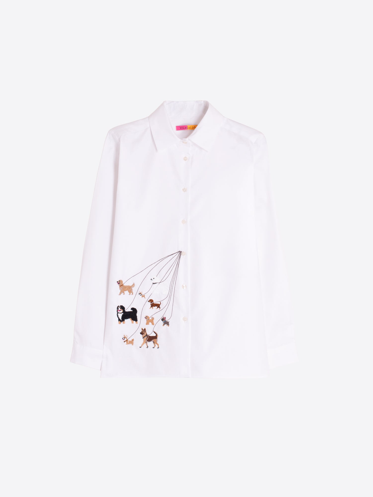 CAMISA BLANCA ILUSTRACIÓN PERROS