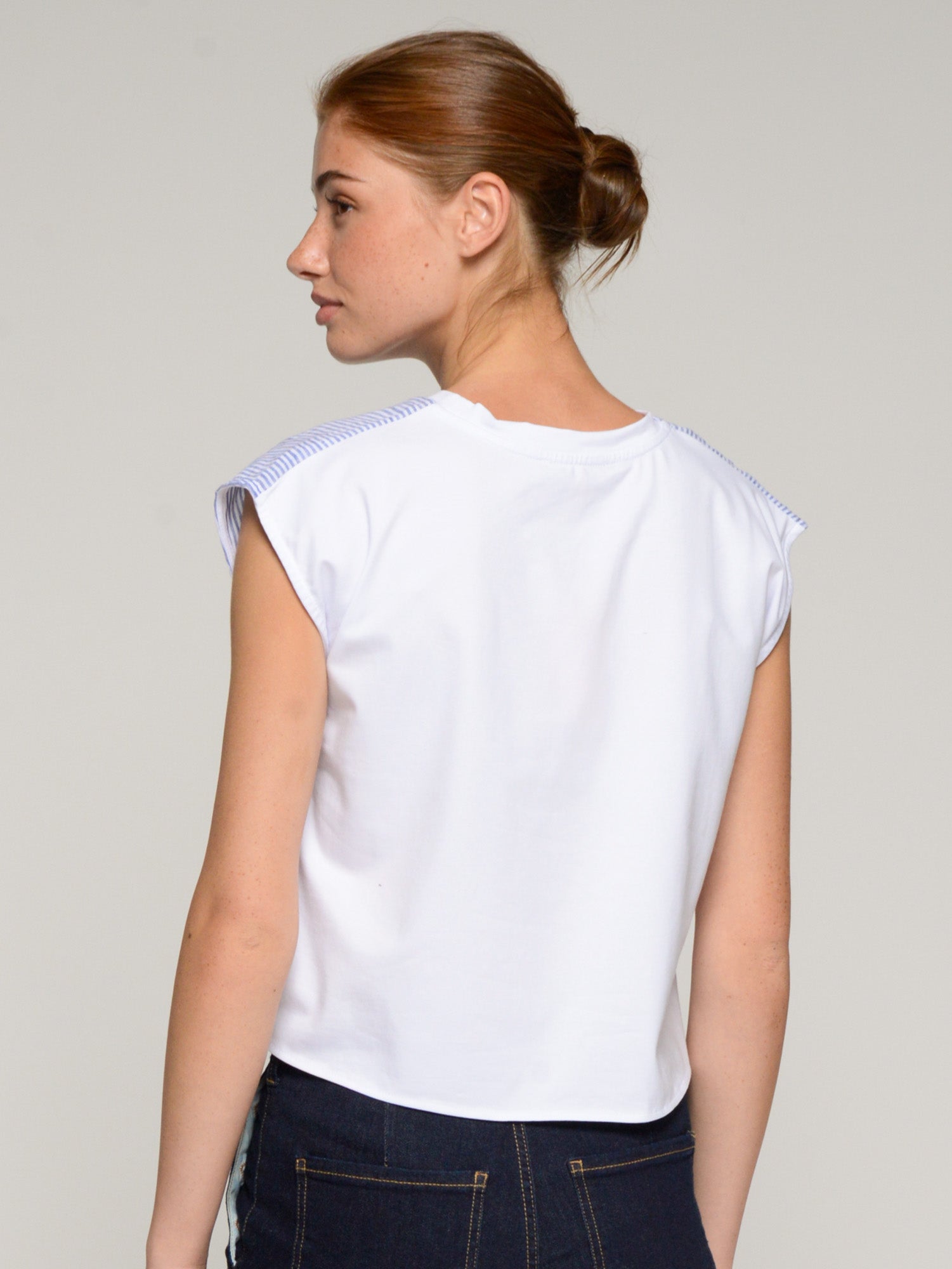 CAMISETA RAYAS AZULES NUDO GOLF