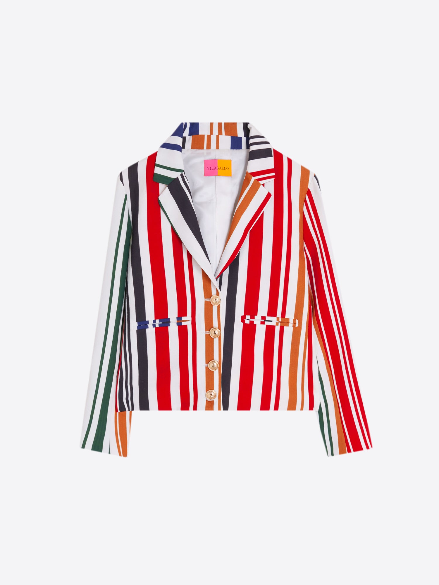 CHAQUETA CORTA RAYAS MULTICOLOR